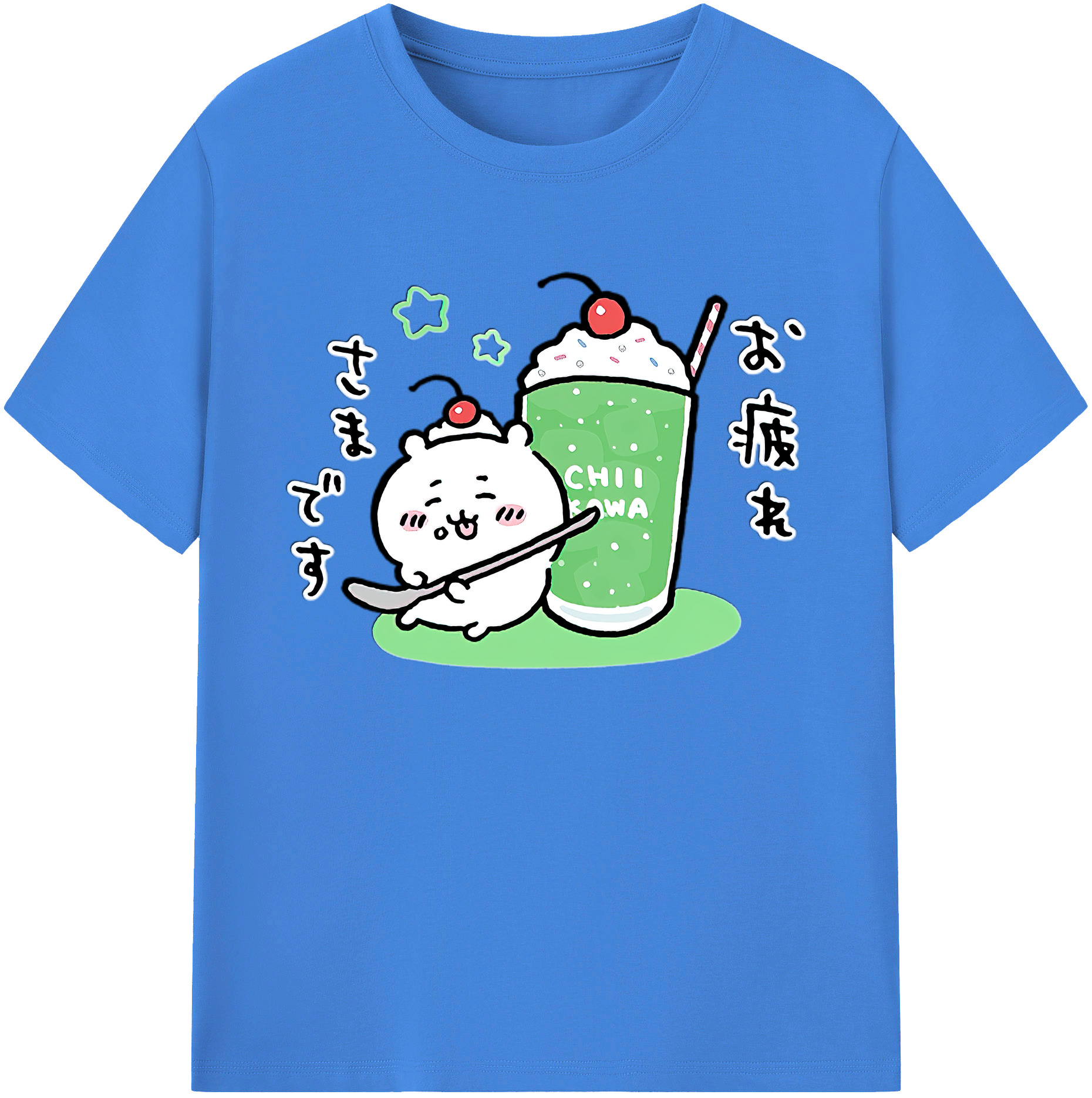 （画像用） ちいかわ ちいかわ Chii-kawa chiikawa 綿100％ メンズ半袖Tシャツ｜肌触りやわらか＆通気性