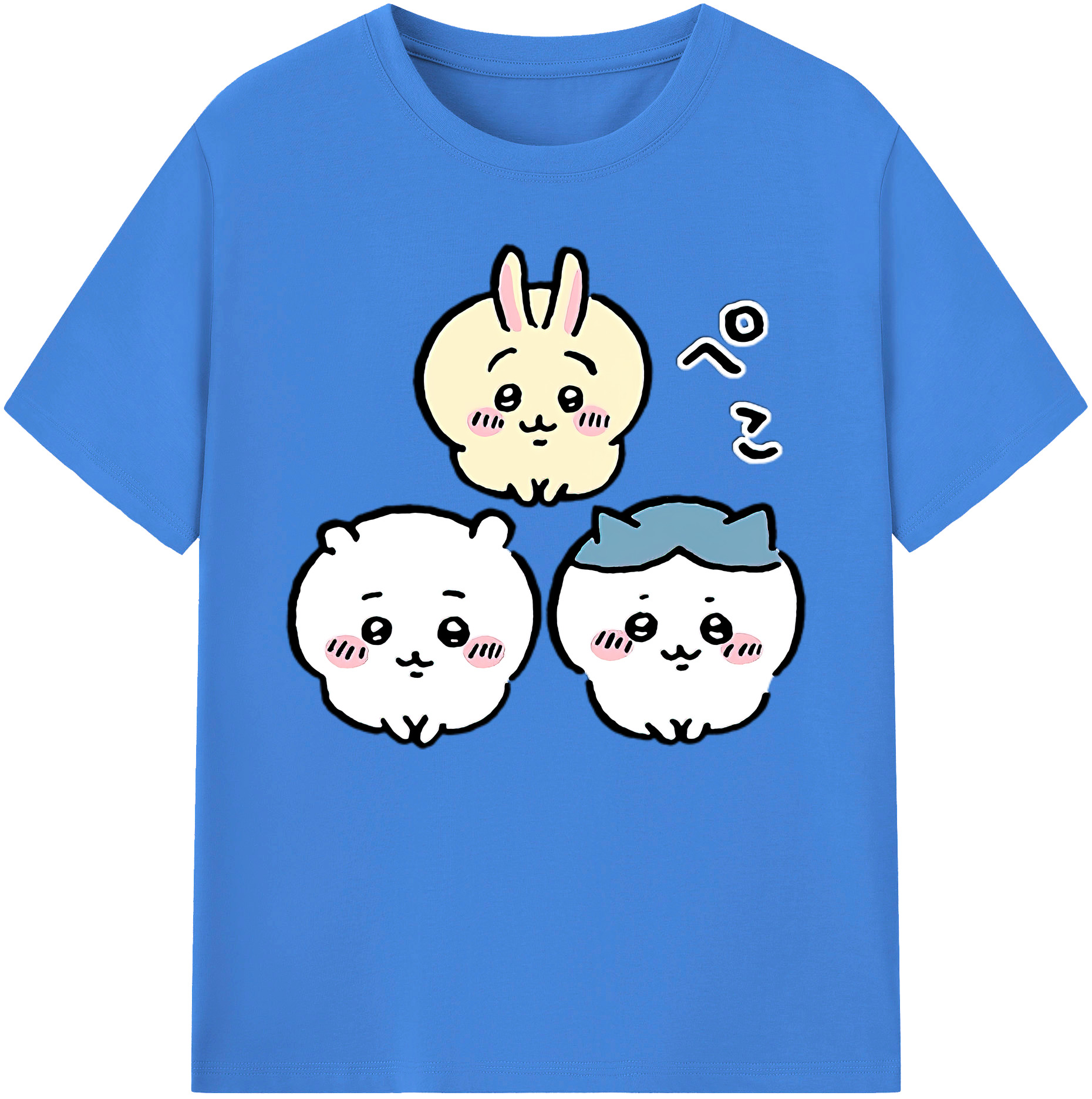 （画像用） ちいかわ うさぎ Chii-kawa usagi 綿100％ メンズ半袖Tシャツ｜肌触りやわらか＆通気性