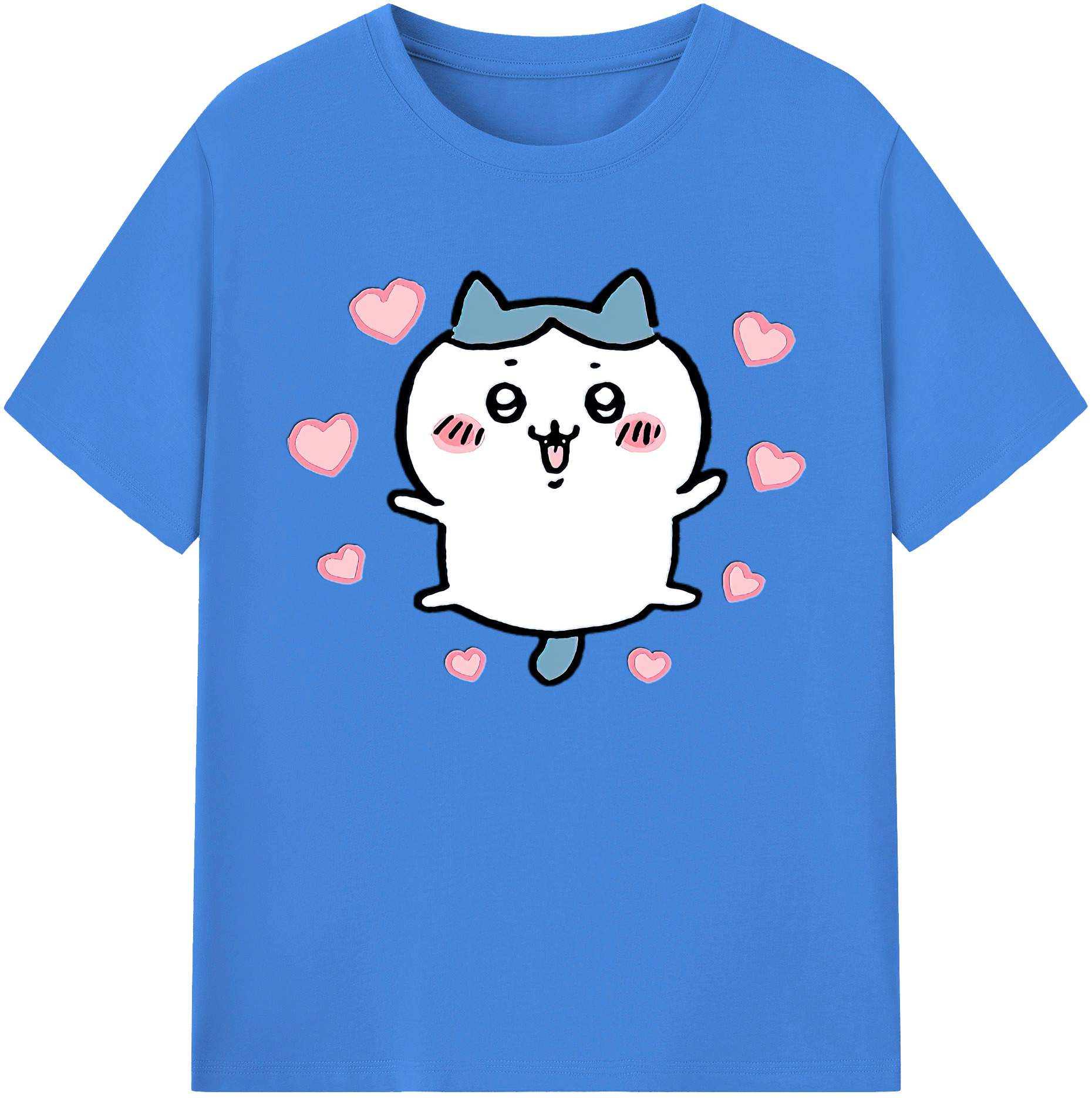 （画像用） ちいかわ ハチワレ Chii-kawa hachiware 綿100％ メンズ半袖Tシャツ｜肌触りやわらか＆通気性