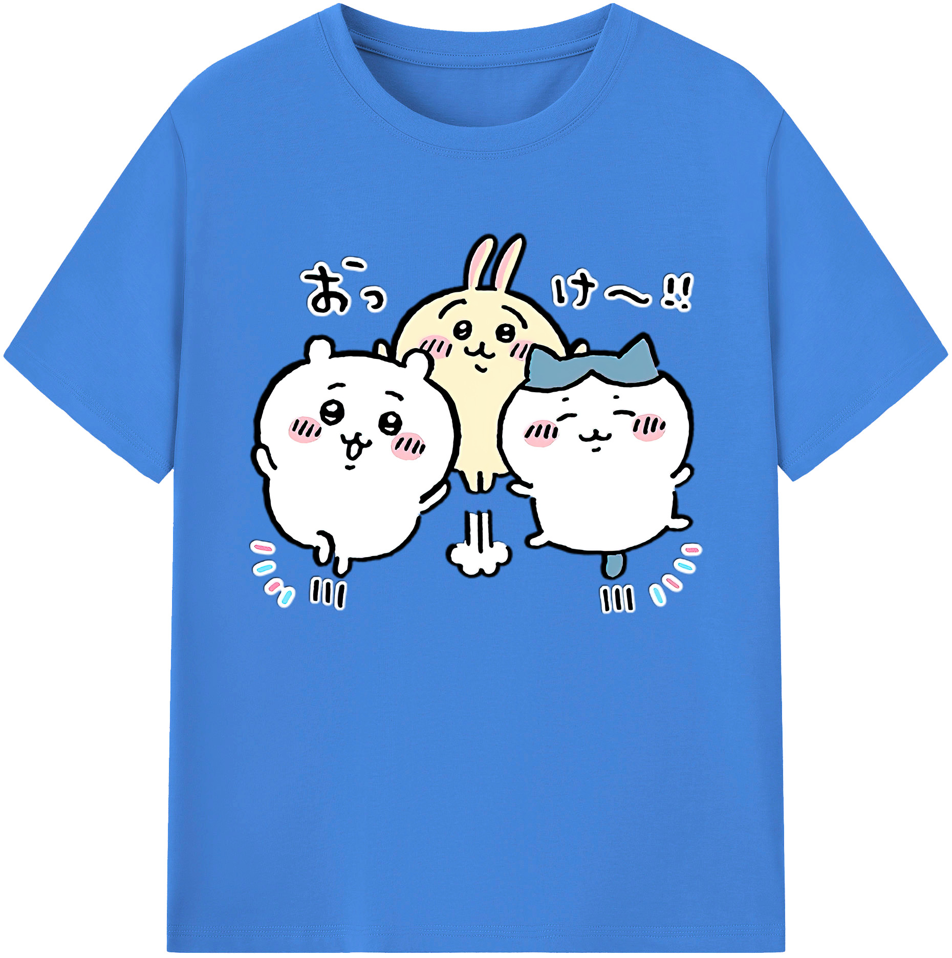 （画像用） ちいかわ ちいかわ Chii-kawa chiikawa 綿100％ メンズ半袖Tシャツ｜肌触りやわらか＆通気性