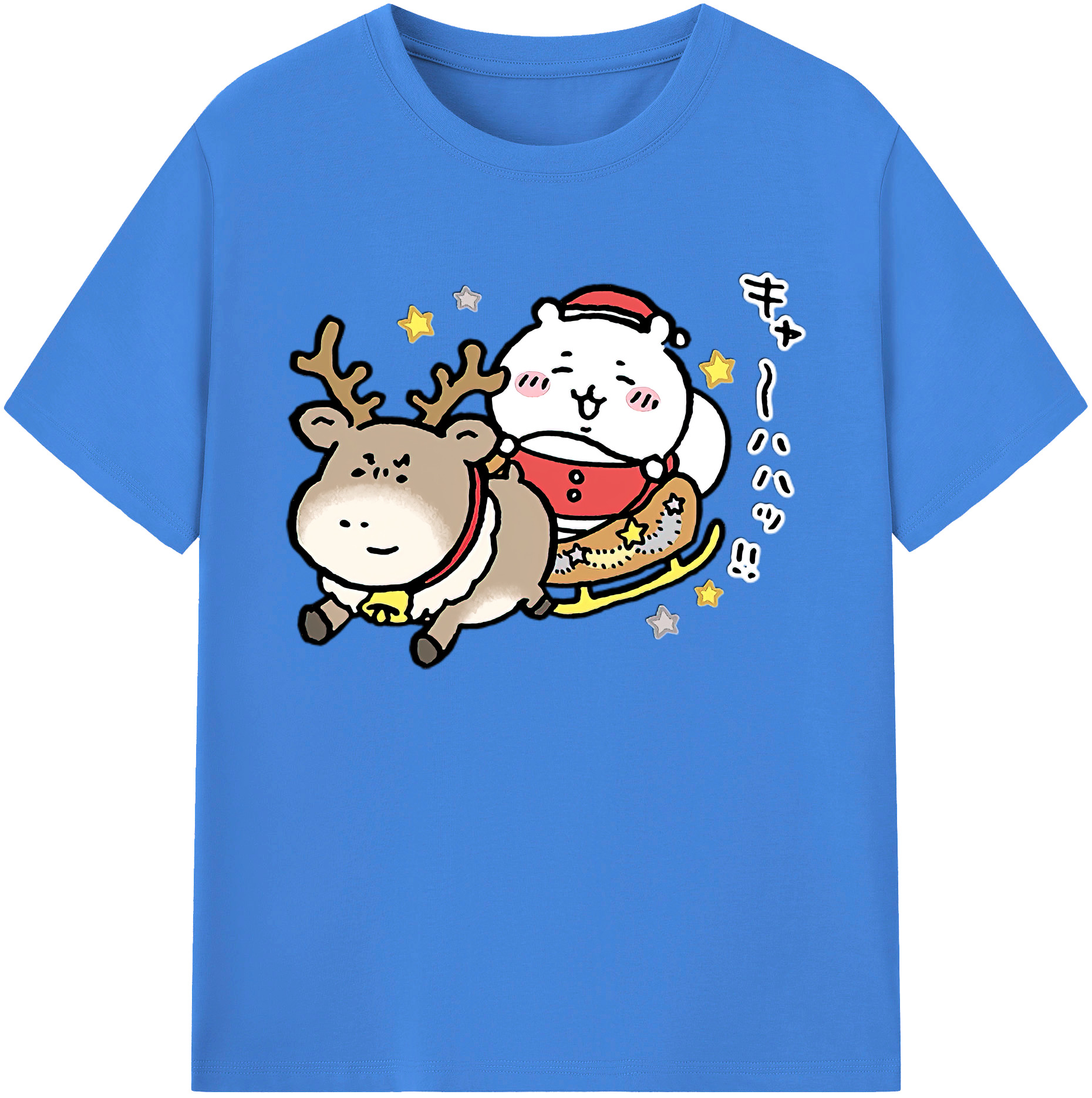 （画像用） ちいかわ ちいかわ Chii-kawa chiikawa 綿100％ メンズ半袖Tシャツ｜肌触りやわらか＆通気性