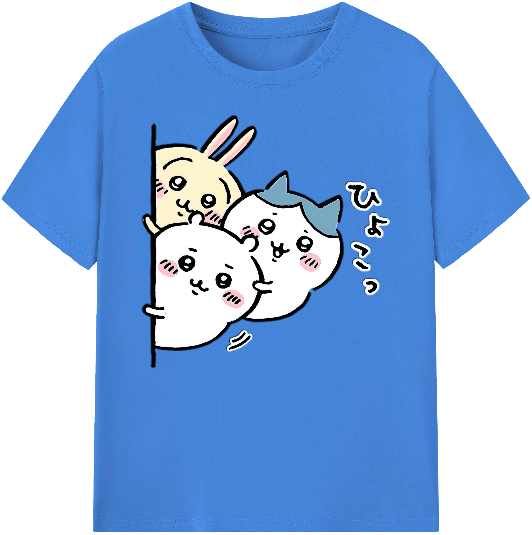 （画像用） ちいかわ うさぎ Chii-kawa usagi 綿100％ メンズ半袖Tシャツ｜肌触りやわらか＆通気性