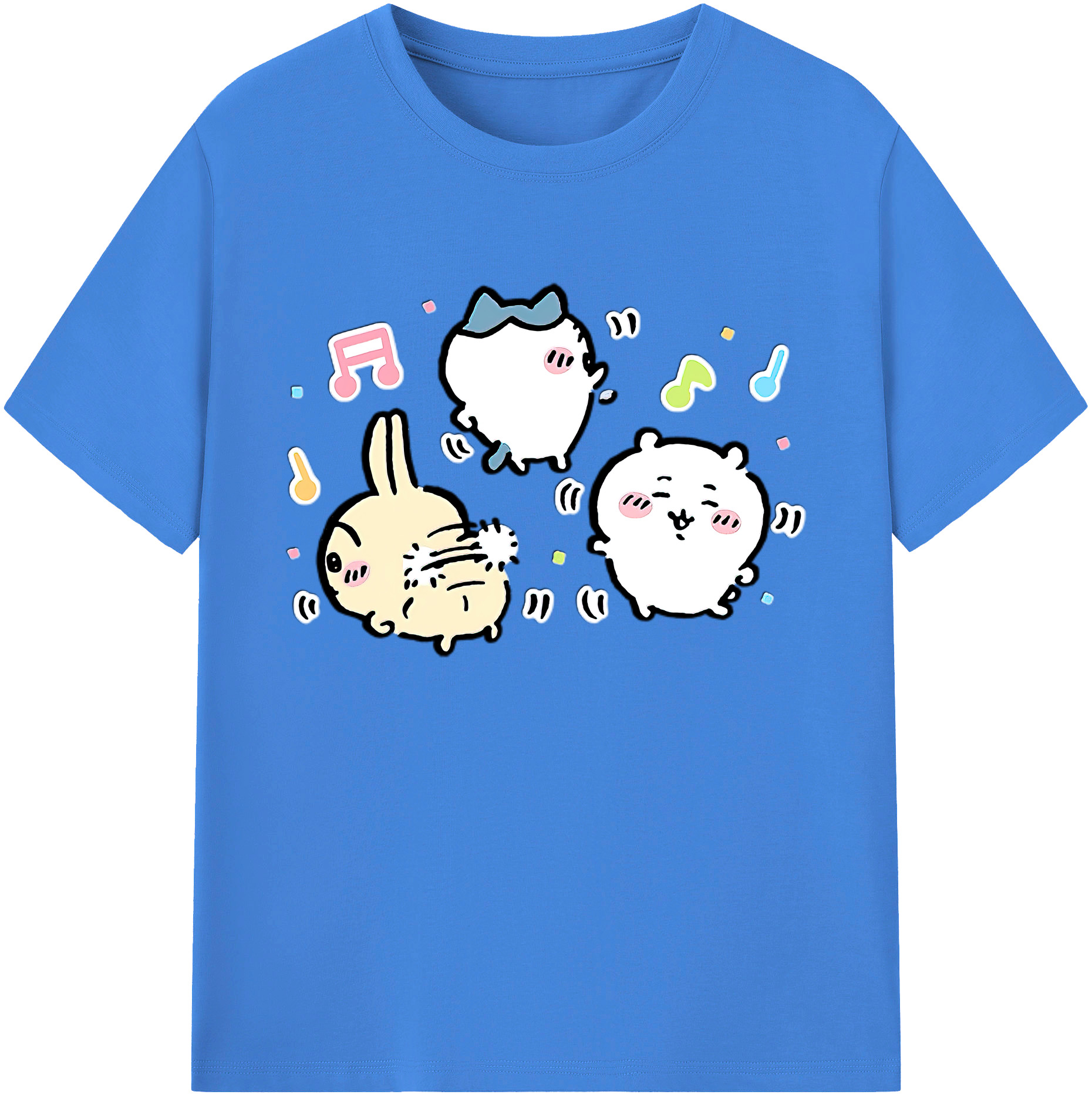 （画像用） ちいかわ うさぎ Chii-kawa usagi 綿100％ メンズ半袖Tシャツ｜肌触りやわらか＆通気性