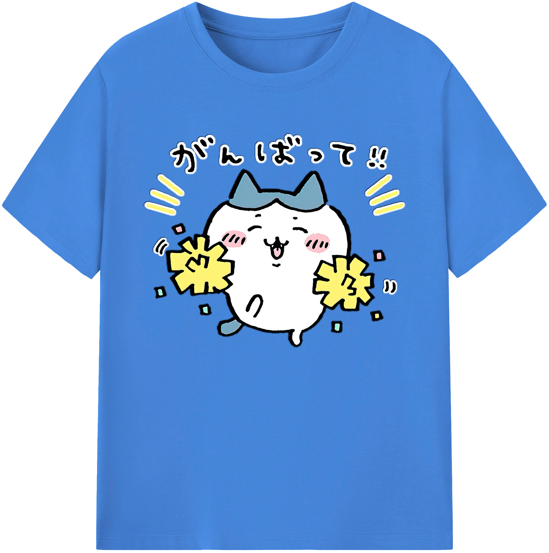 （画像用） ちいかわ ハチワレ Chii-kawa hachiware 綿100％ メンズ半袖Tシャツ｜肌触りやわらか＆通気性