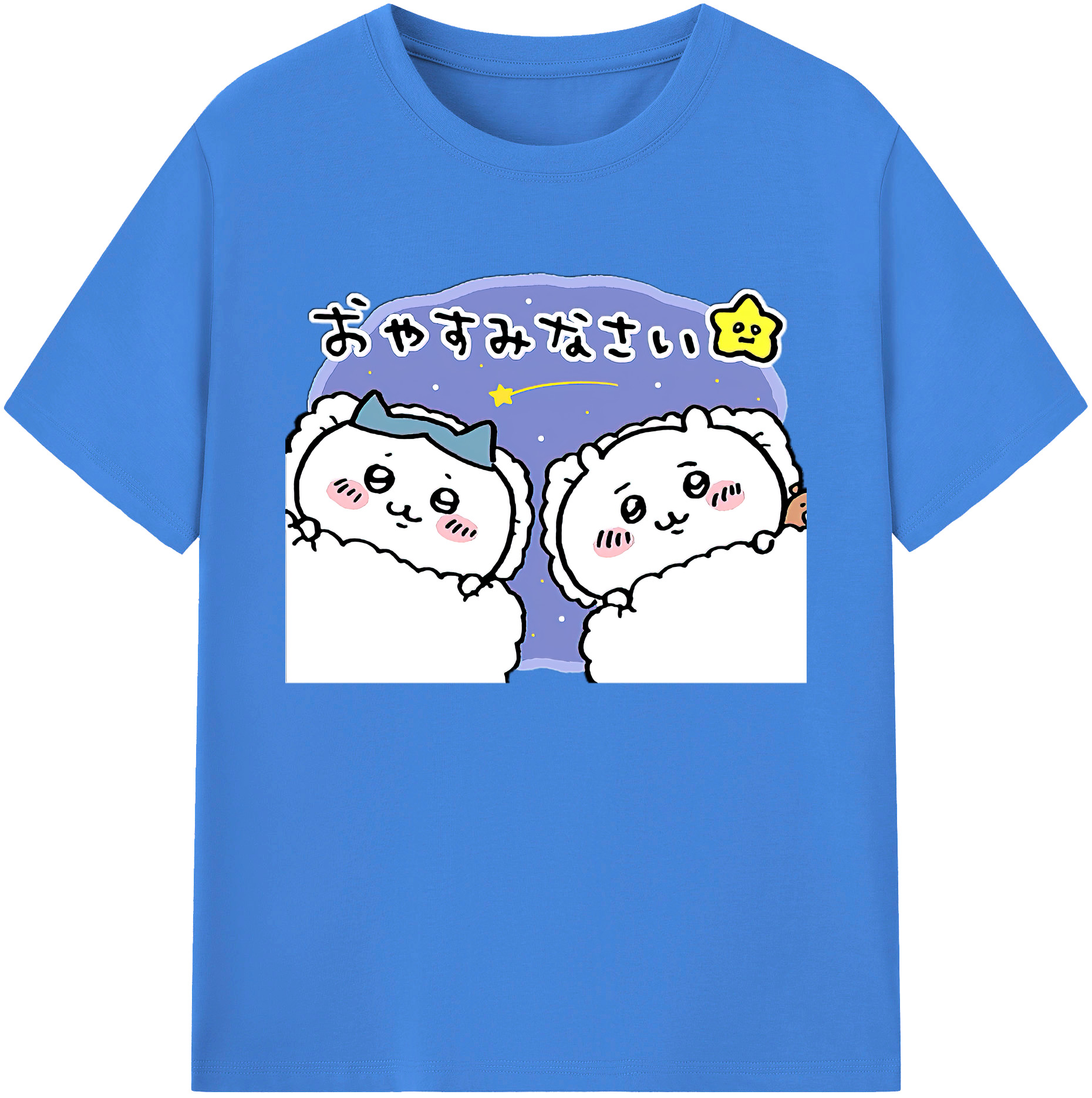 （画像用） ちいかわ ハチワレ Chii-kawa hachiware 綿100％ メンズ半袖Tシャツ｜肌触りやわらか＆通気性