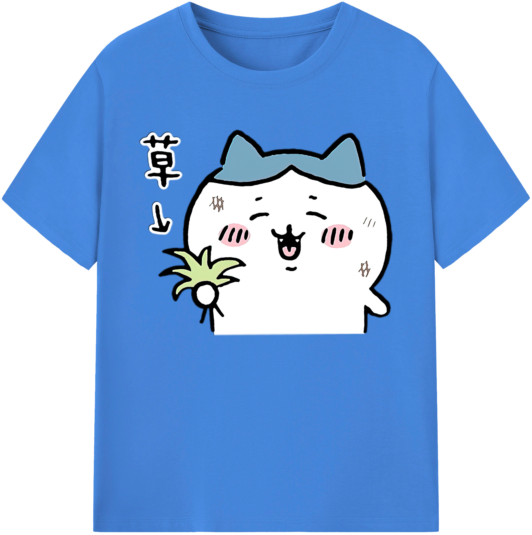 （画像用） ちいかわ ハチワレ Chii-kawa hachiware 綿100％ メンズ半袖Tシャツ｜肌触りやわらか＆通気性