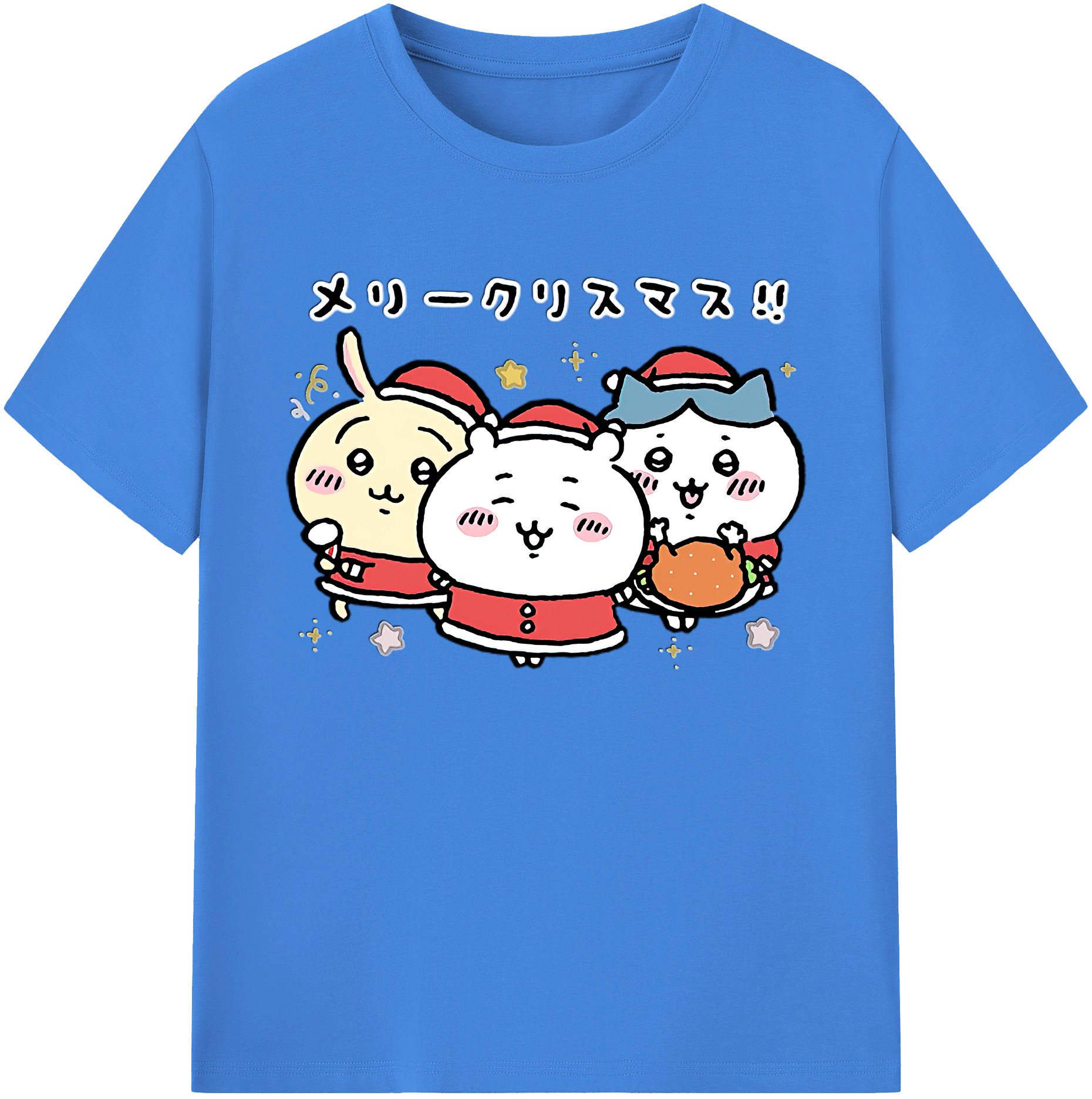 （画像用） ちいかわ ハチワレ Chii-kawa hachiware 綿100％ メンズ半袖Tシャツ｜肌触りやわらか＆通気性