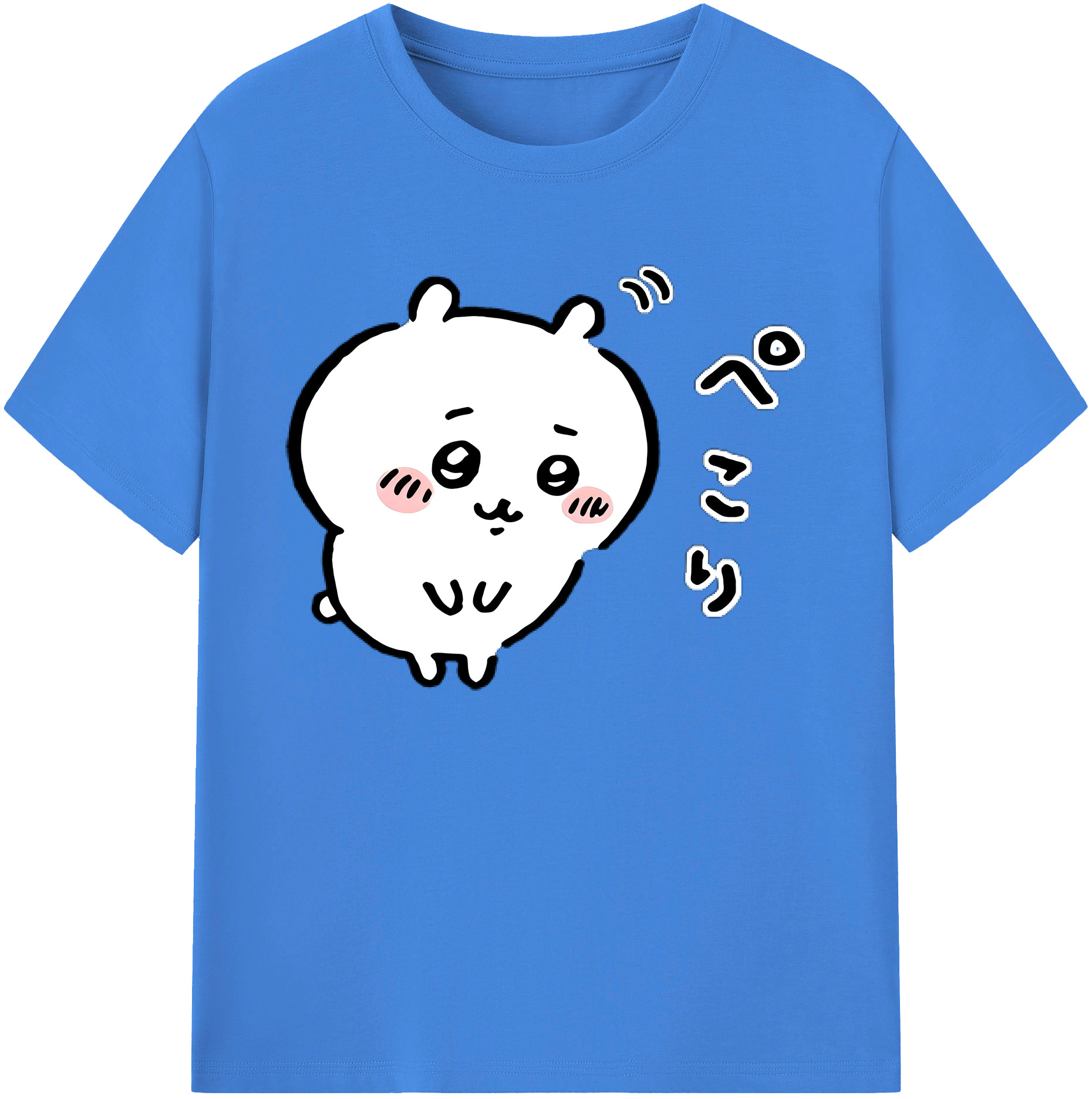 （画像用） ちいかわ ちいかわ Chii-kawa chiikawa 綿100％ メンズ半袖Tシャツ｜肌触りやわらか＆通気性