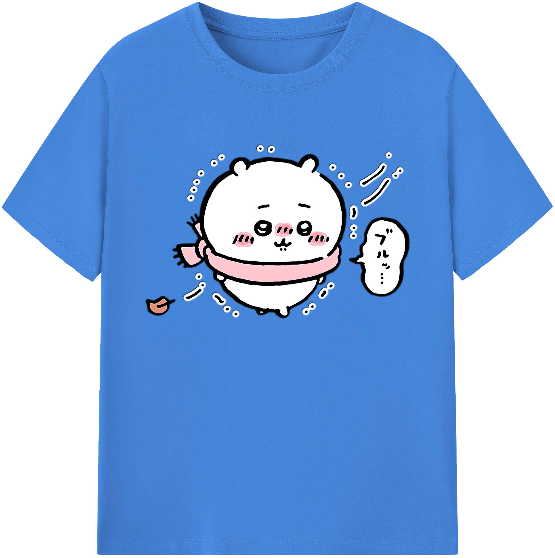 （画像用） ちいかわ ちいかわ Chii-kawa chiikawa 綿100％ メンズ半袖Tシャツ｜肌触りやわらか＆通気性