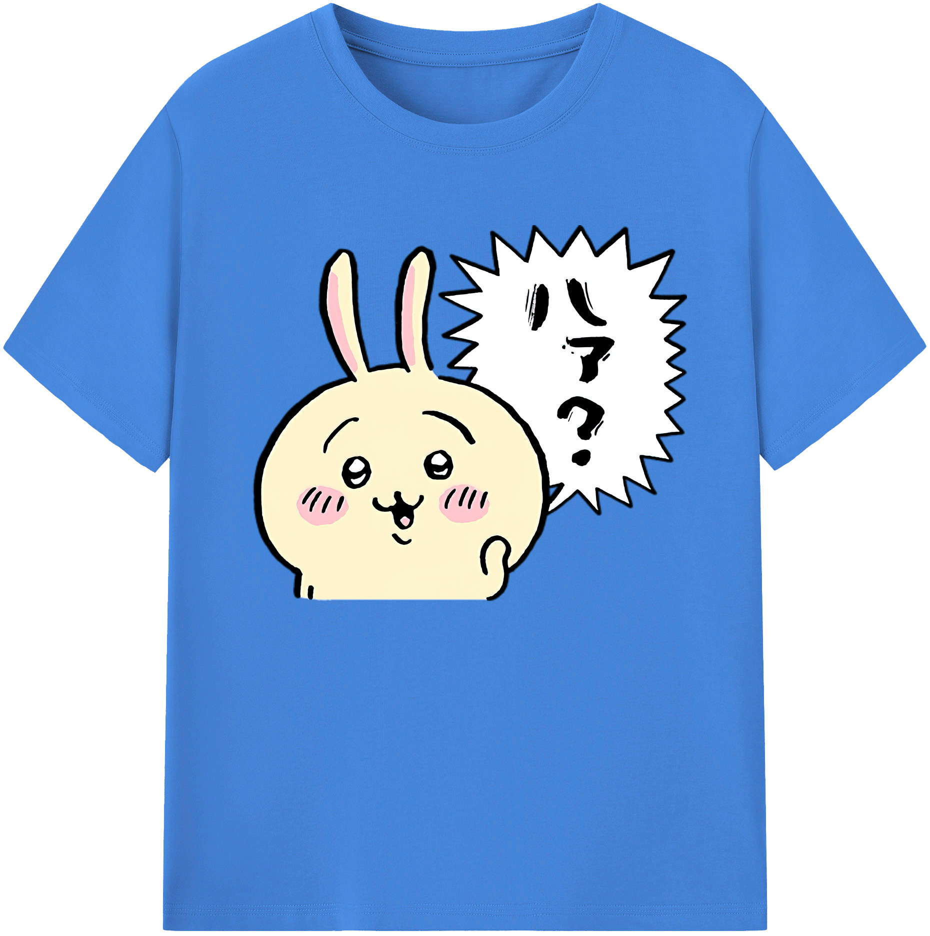 （画像用） ちいかわ うさぎ Chii-kawa usagi 綿100％ メンズ半袖Tシャツ｜肌触りやわらか＆通気性