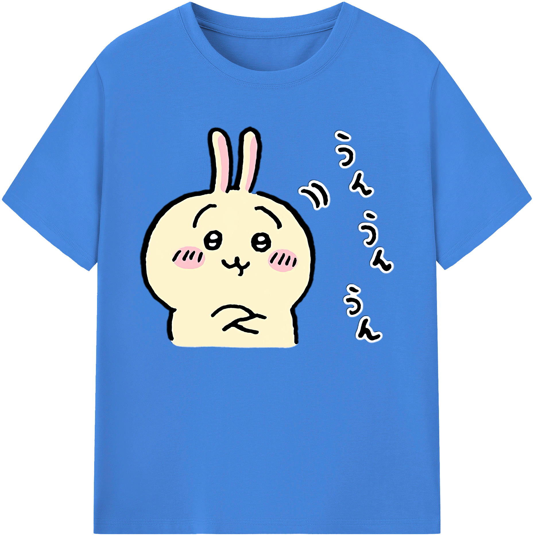 （画像用） ちいかわ うさぎ Chii-kawa usagi 綿100％ メンズ半袖Tシャツ｜肌触りやわらか＆通気性