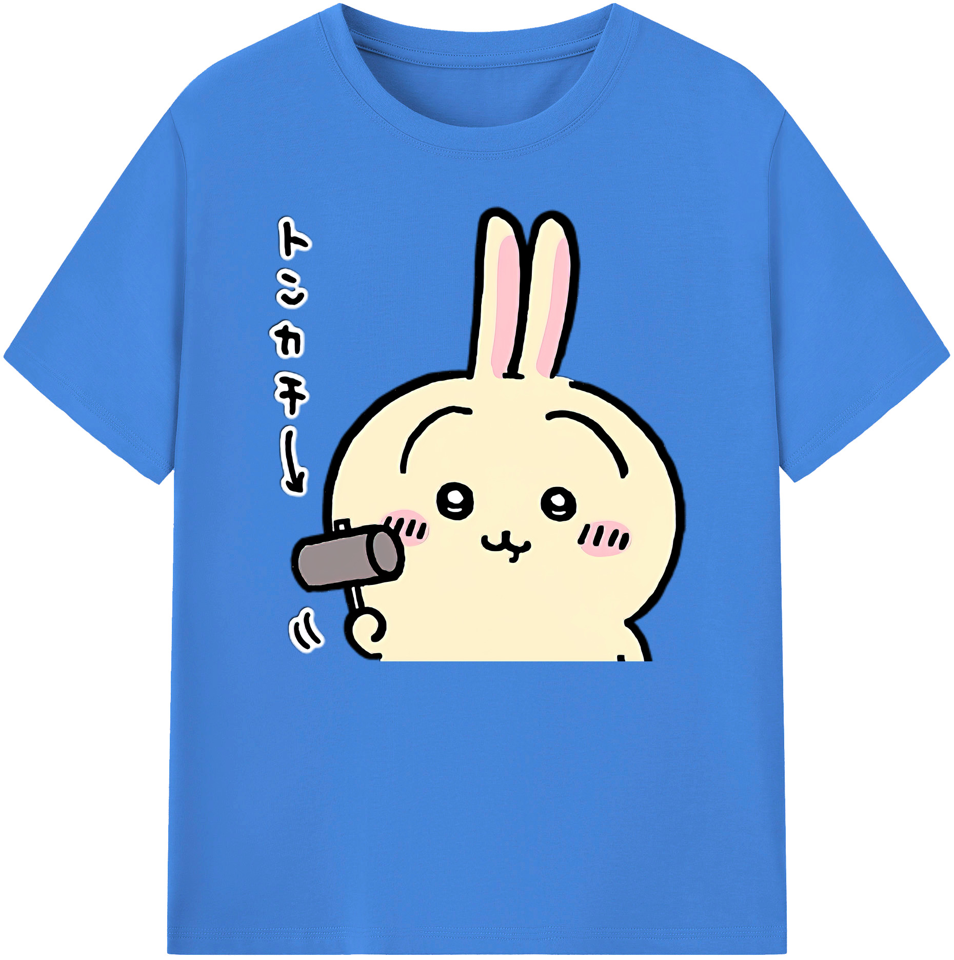 （画像用） ちいかわ うさぎ Chii-kawa usagi 綿100％ メンズ半袖Tシャツ｜肌触りやわらか＆通気性