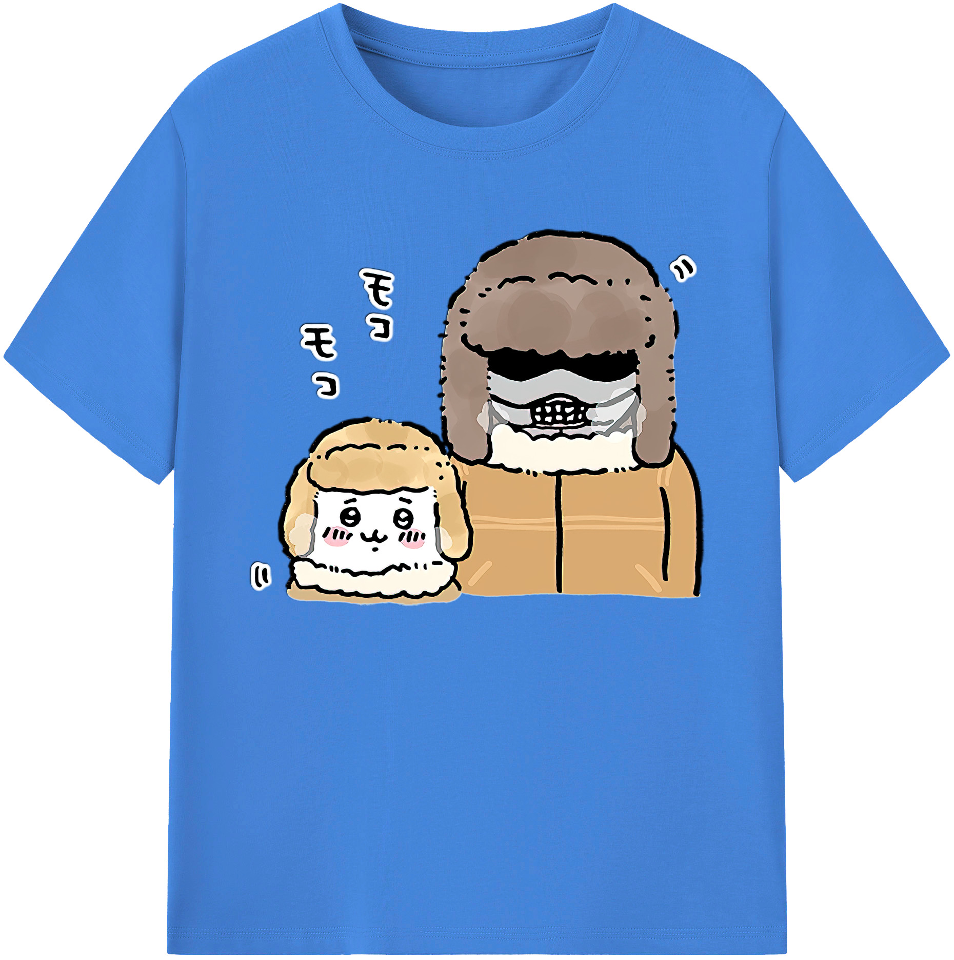 （画像用） ちいかわ 労働の鎧さん Chii-kawa Mr. Armor of Labor 綿100％ メンズ半袖Tシャツ｜肌触りやわらか＆通気性