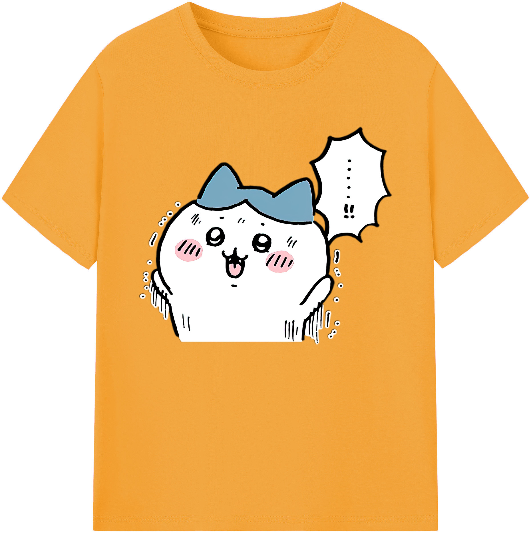 （画像用） ちいかわ ハチワレ Chii-kawa hachiware 綿100％ メンズ半袖Tシャツ｜肌触りやわらか＆通気性