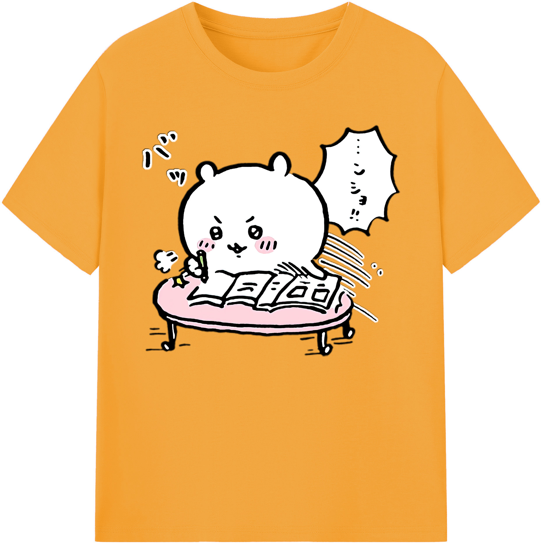 （画像用） ちいかわ ちいかわ Chii-kawa chiikawa 綿100％ メンズ半袖Tシャツ｜肌触りやわらか＆通気性