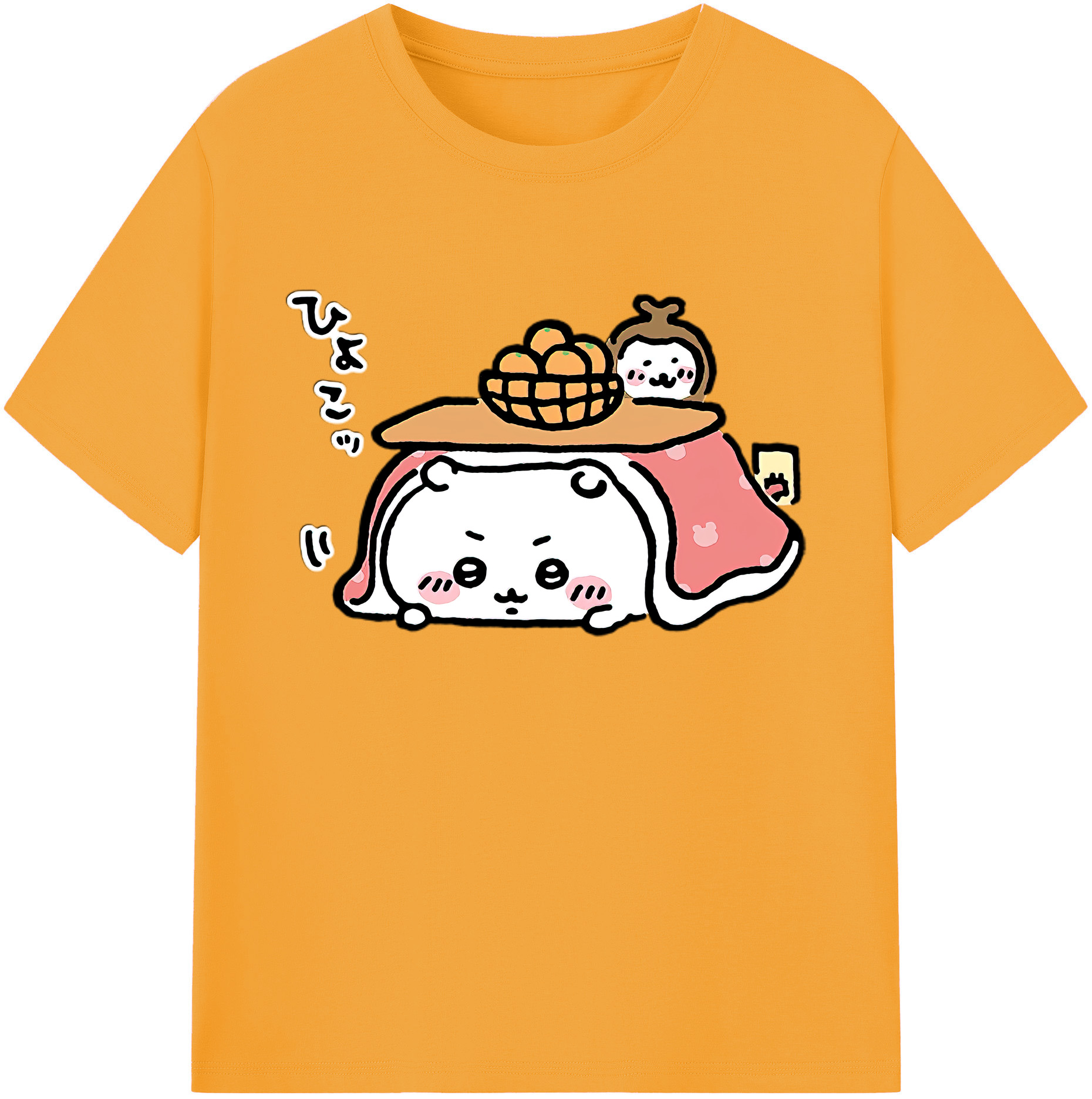 （画像用） ちいかわ ちいかわ Chii-kawa chiikawa 綿100％ メンズ半袖Tシャツ｜肌触りやわらか＆通気性