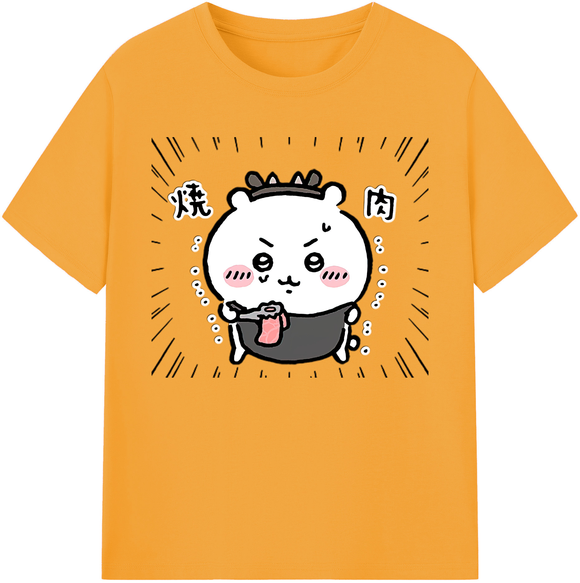（画像用） ちいかわ ちいかわ Chii-kawa chiikawa 綿100％ メンズ半袖Tシャツ｜肌触りやわらか＆通気性