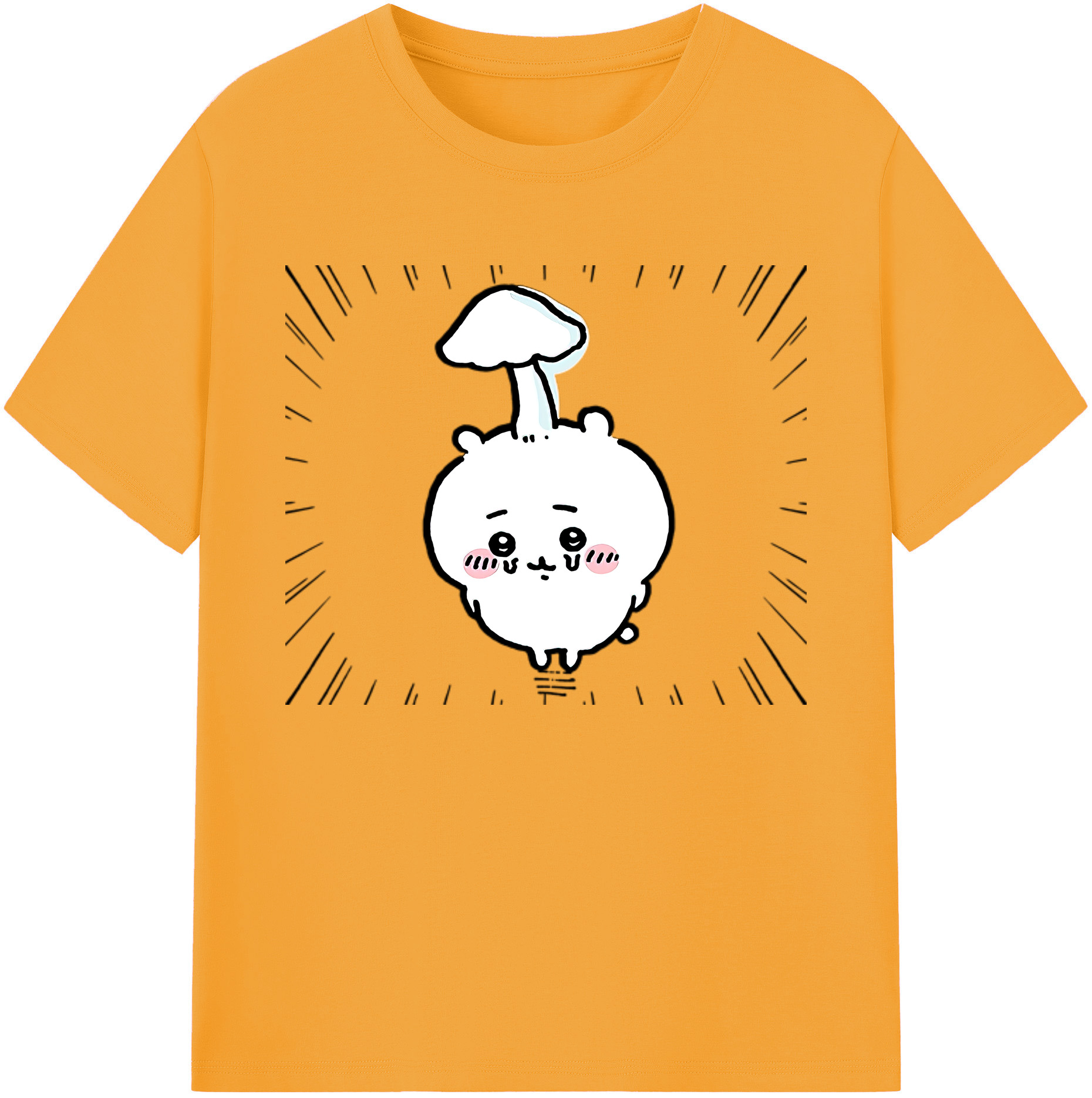 （画像用） ちいかわ ちいかわ Chii-kawa chiikawa 綿100％ メンズ半袖Tシャツ｜肌触りやわらか＆通気性