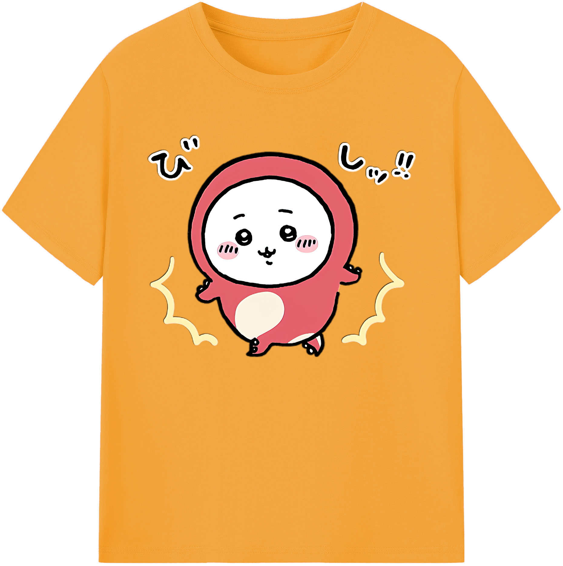 （画像用） ちいかわ ちいかわ Chii-kawa chiikawa 綿100％ メンズ半袖Tシャツ｜肌触りやわらか＆通気性