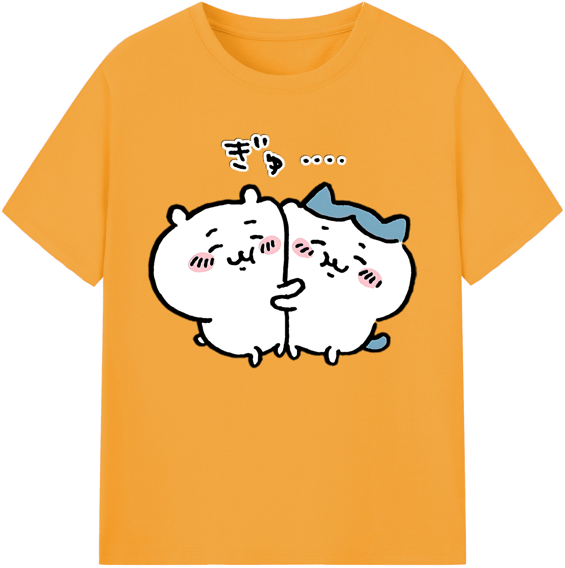 （画像用） ちいかわ ハチワレ Chii-kawa hachiware 綿100％ メンズ半袖Tシャツ｜肌触りやわらか＆通気性