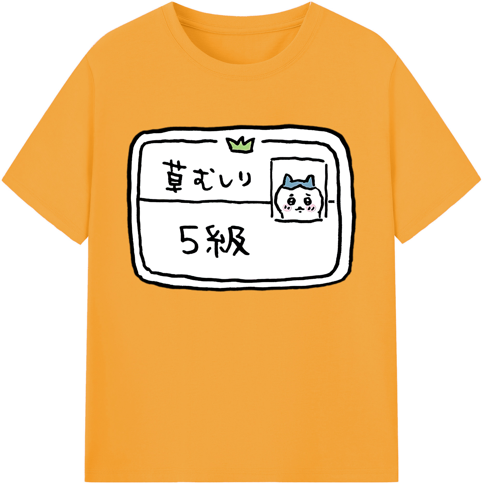 （画像用） ちいかわ ハチワレ Chii-kawa hachiware 綿100％ メンズ半袖Tシャツ｜肌触りやわらか＆通気性