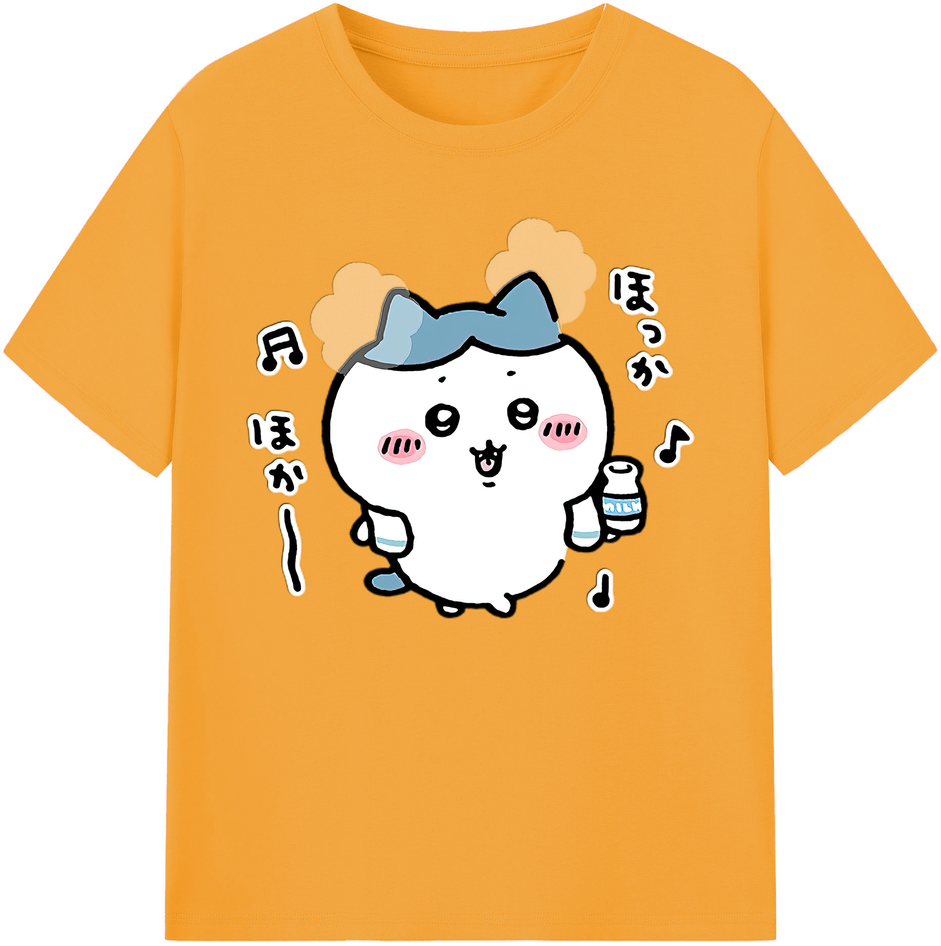 （画像用） ちいかわ ハチワレ Chii-kawa hachiware 綿100％ メンズ半袖Tシャツ｜肌触りやわらか＆通気性