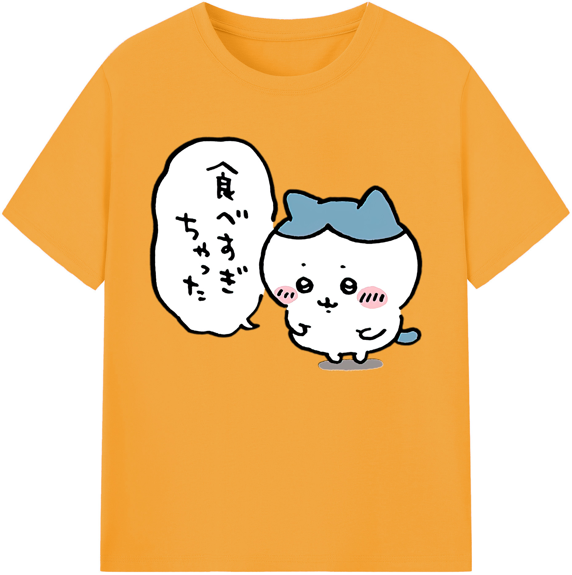 （画像用） ちいかわ ハチワレ Chii-kawa hachiware 綿100％ メンズ半袖Tシャツ｜肌触りやわらか＆通気性