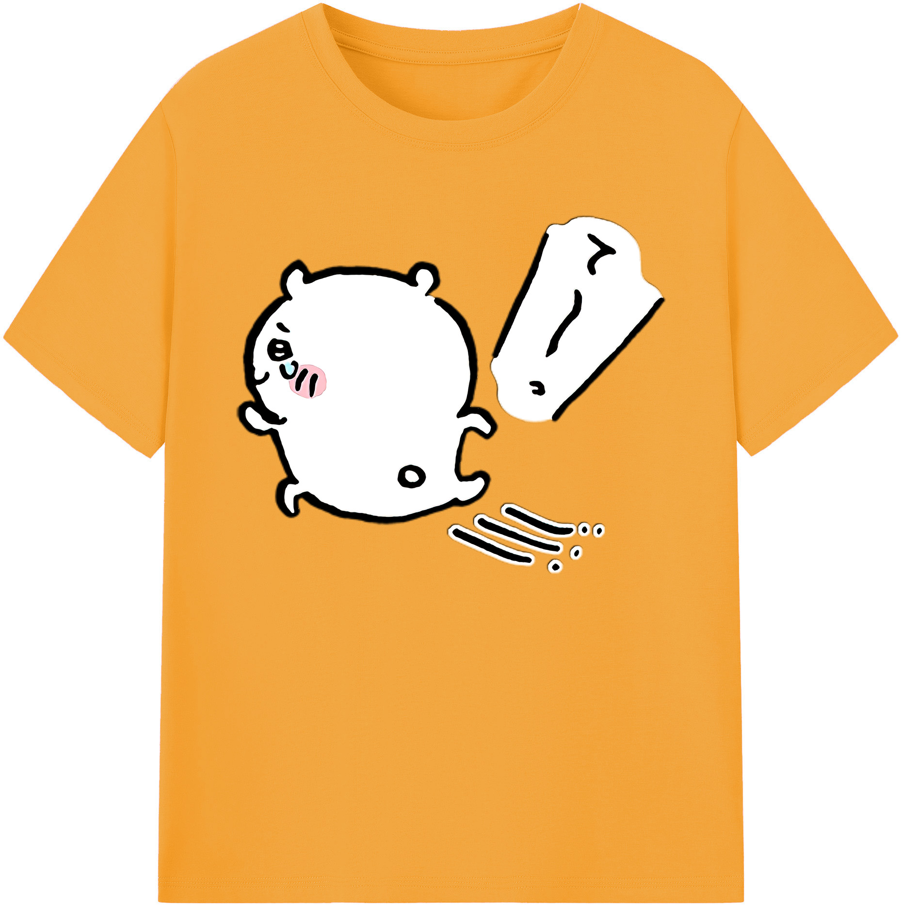 （画像用） ちいかわ ちいかわ Chii-kawa chiikawa 綿100％ メンズ半袖Tシャツ｜肌触りやわらか＆通気性