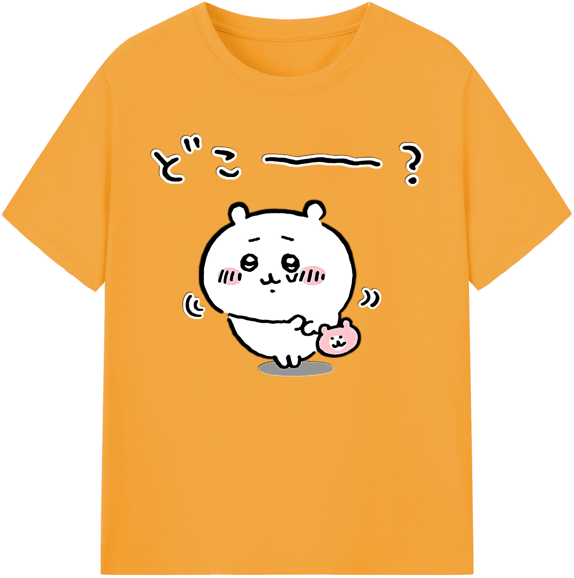 （画像用） ちいかわ ちいかわ Chii-kawa chiikawa 綿100％ メンズ半袖Tシャツ｜肌触りやわらか＆通気性