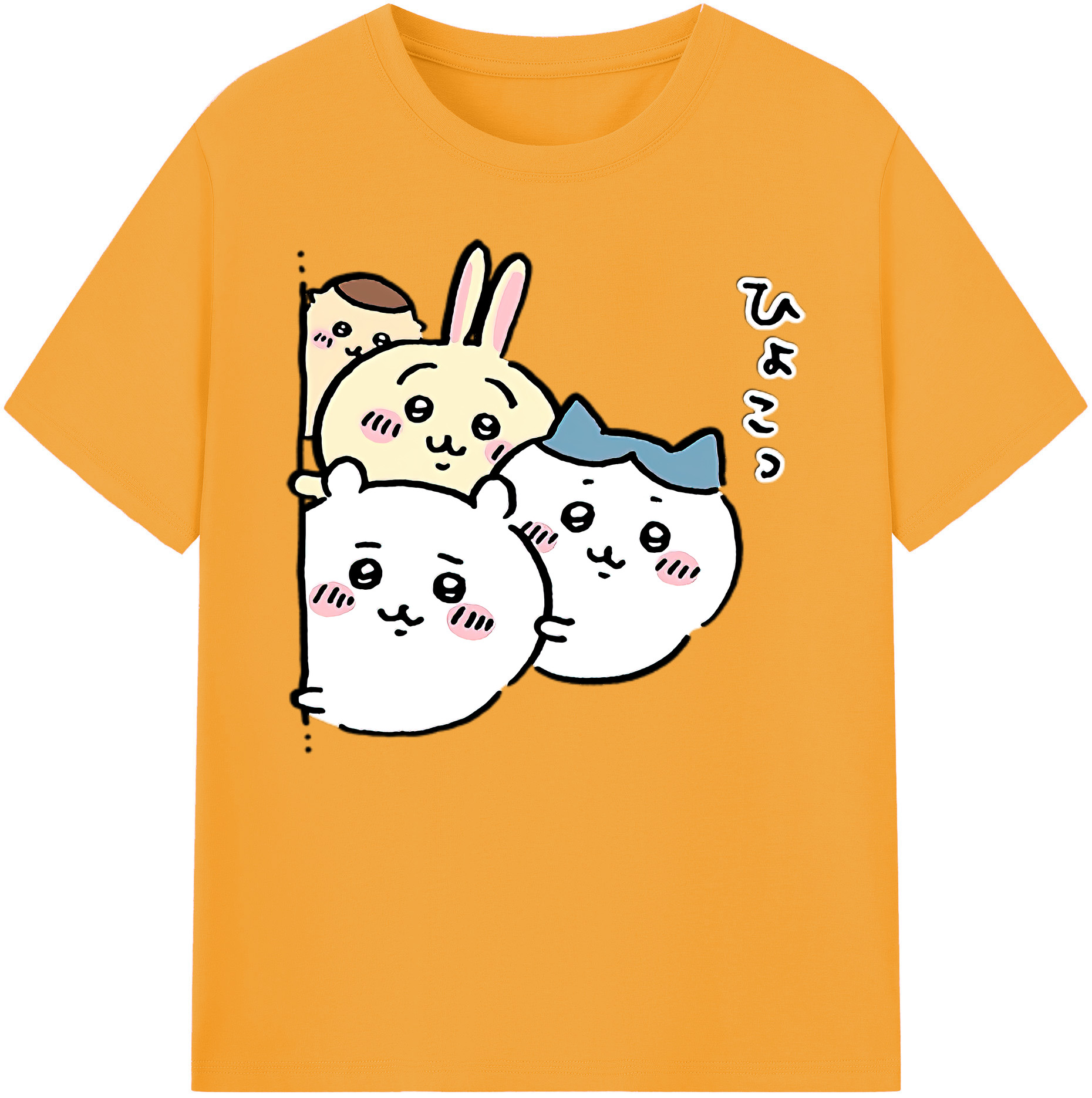 （画像用） ちいかわ ちいかわ Chii-kawa chiikawa 綿100％ メンズ半袖Tシャツ｜肌触りやわらか＆通気性