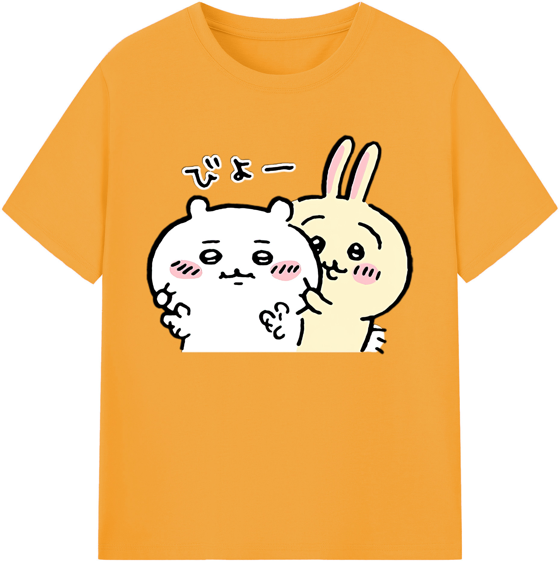 （画像用） ちいかわ うさぎ Chii-kawa usagi 綿100％ メンズ半袖Tシャツ｜肌触りやわらか＆通気性