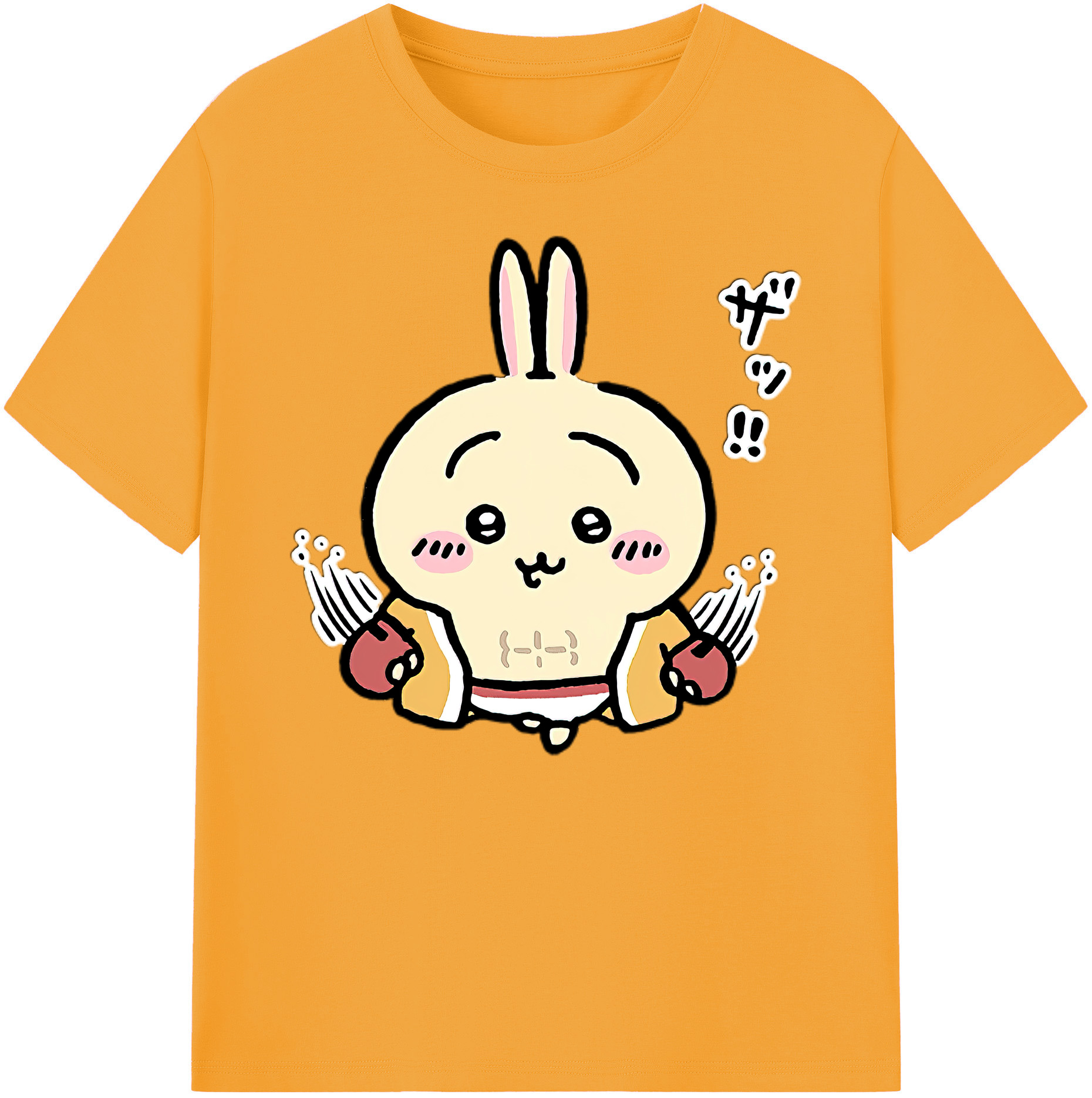 （画像用） ちいかわ うさぎ Chii-kawa usagi 綿100％ メンズ半袖Tシャツ｜肌触りやわらか＆通気性