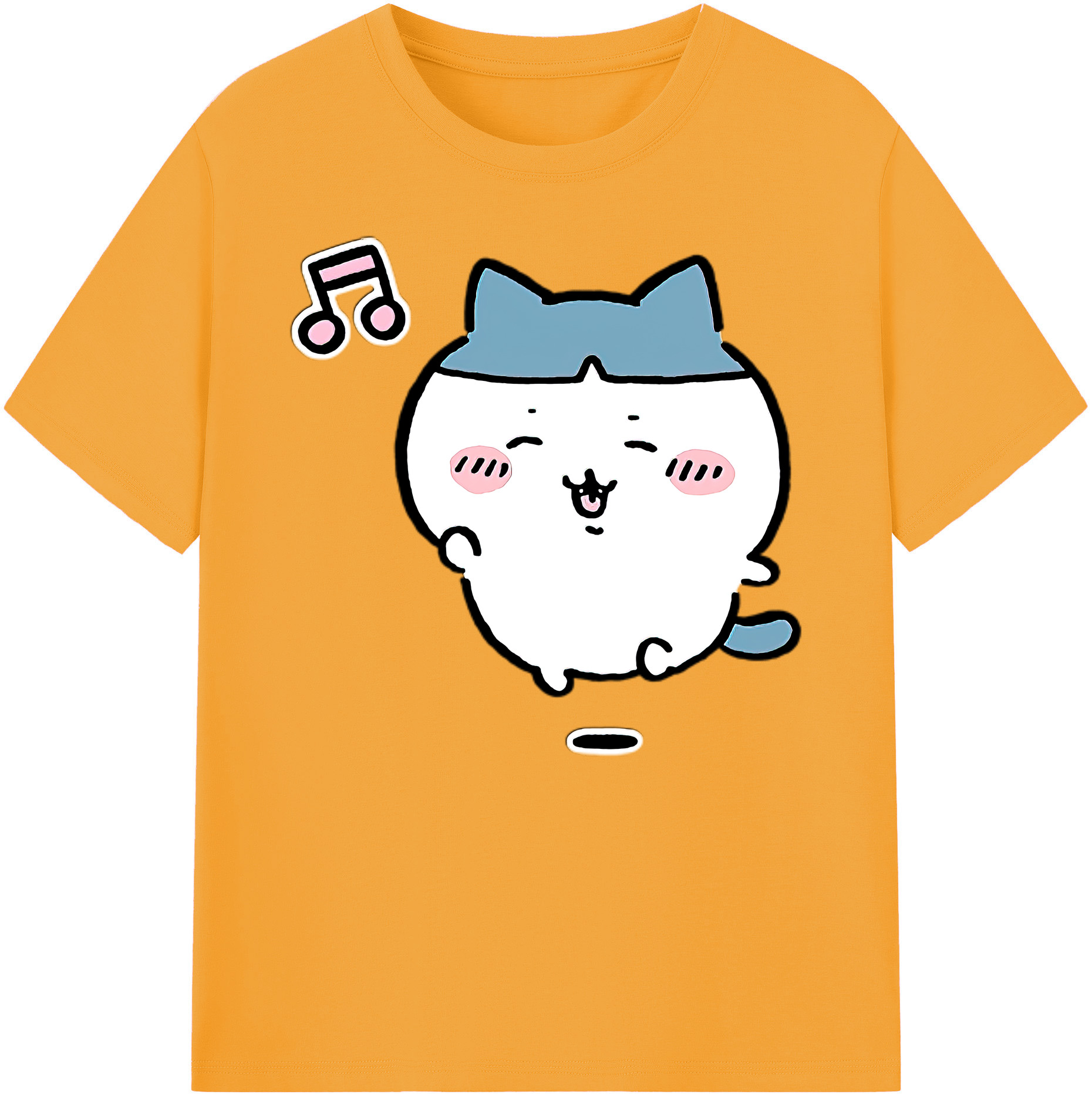 （画像用） ちいかわ ハチワレ Chii-kawa hachiware 綿100％ メンズ半袖Tシャツ｜肌触りやわらか＆通気性