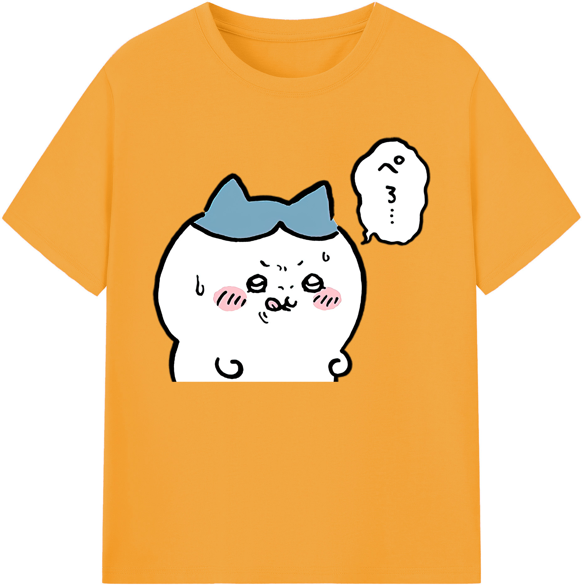 （画像用） ちいかわ ハチワレ Chii-kawa hachiware 綿100％ メンズ半袖Tシャツ｜肌触りやわらか＆通気性