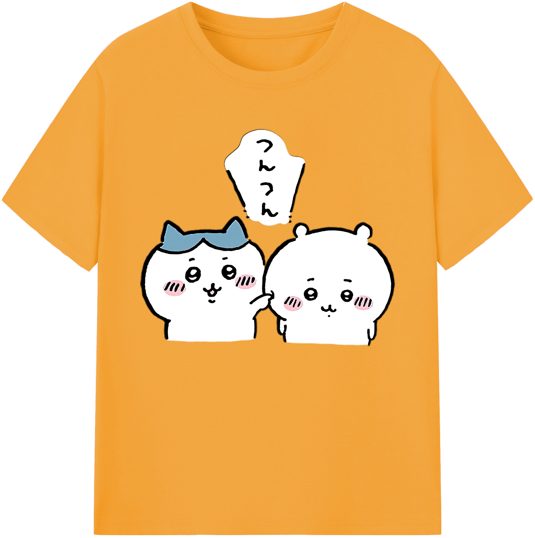 （画像用） ちいかわ ちいかわ Chii-kawa chiikawa 綿100％ メンズ半袖Tシャツ｜肌触りやわらか＆通気性
