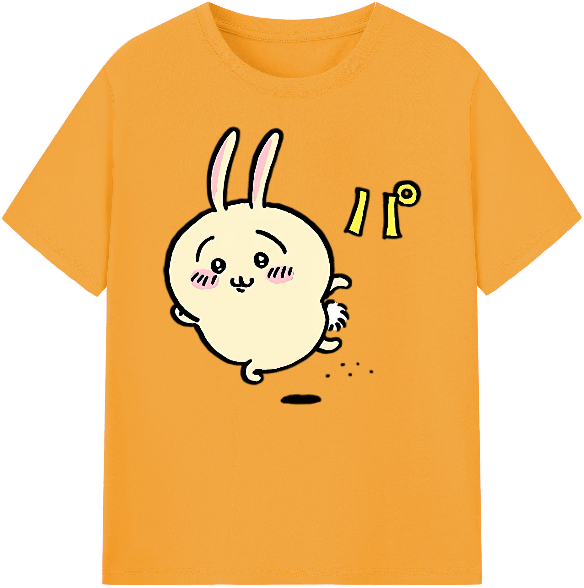 （画像用） ちいかわ うさぎ Chii-kawa usagi 綿100％ メンズ半袖Tシャツ｜肌触りやわらか＆通気性