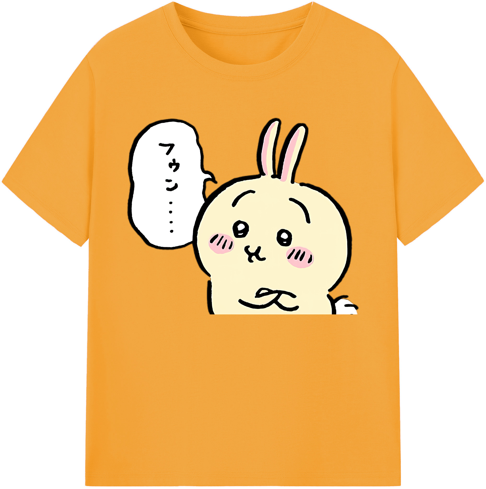 （画像用） ちいかわ うさぎ Chii-kawa usagi 綿100％ メンズ半袖Tシャツ｜肌触りやわらか＆通気性