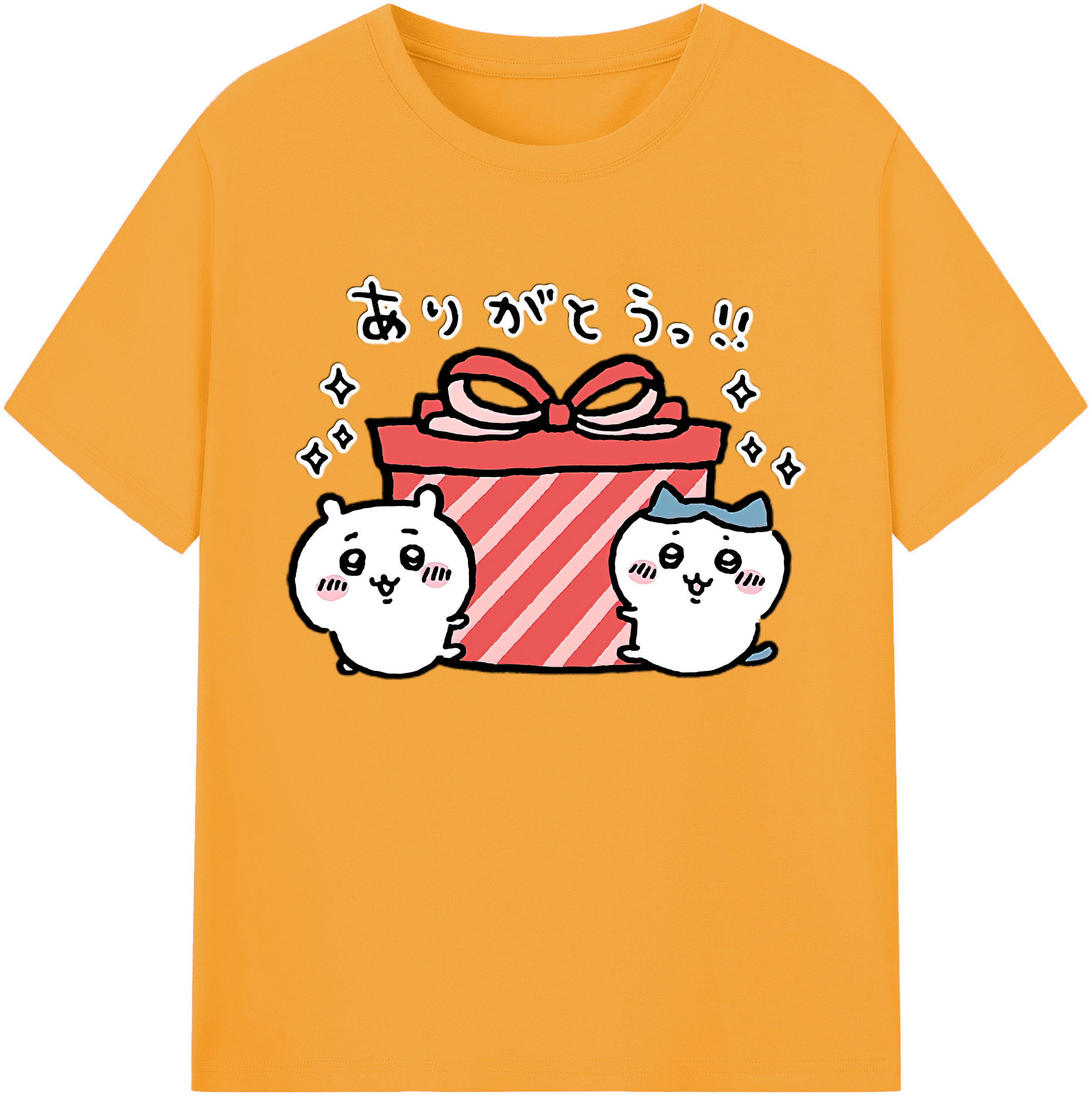 （画像用） ちいかわ ハチワレ Chii-kawa hachiware 綿100％ メンズ半袖Tシャツ｜肌触りやわらか＆通気性