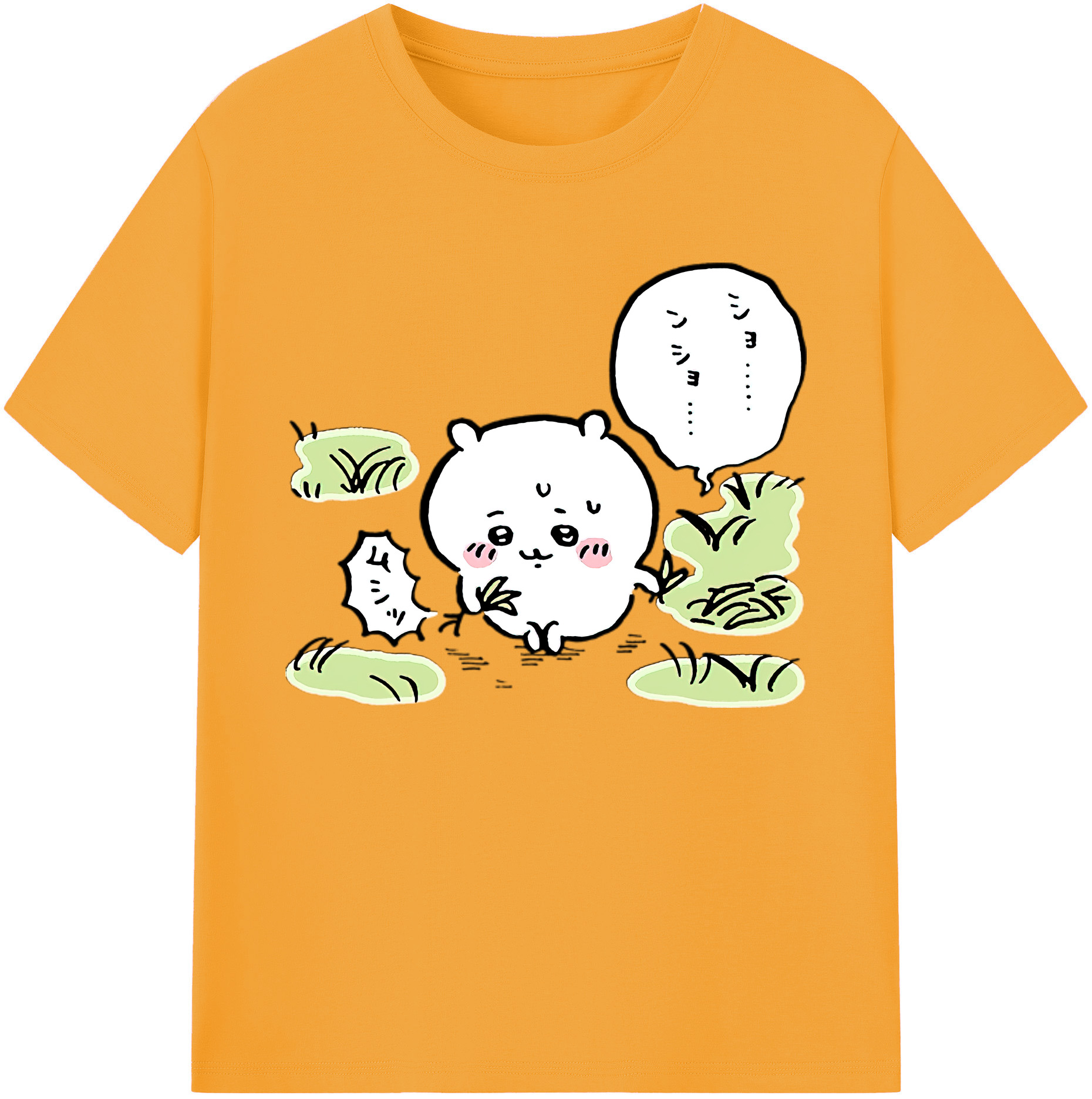 （画像用） ちいかわ ちいかわ Chii-kawa chiikawa 綿100％ メンズ半袖Tシャツ｜肌触りやわらか＆通気性