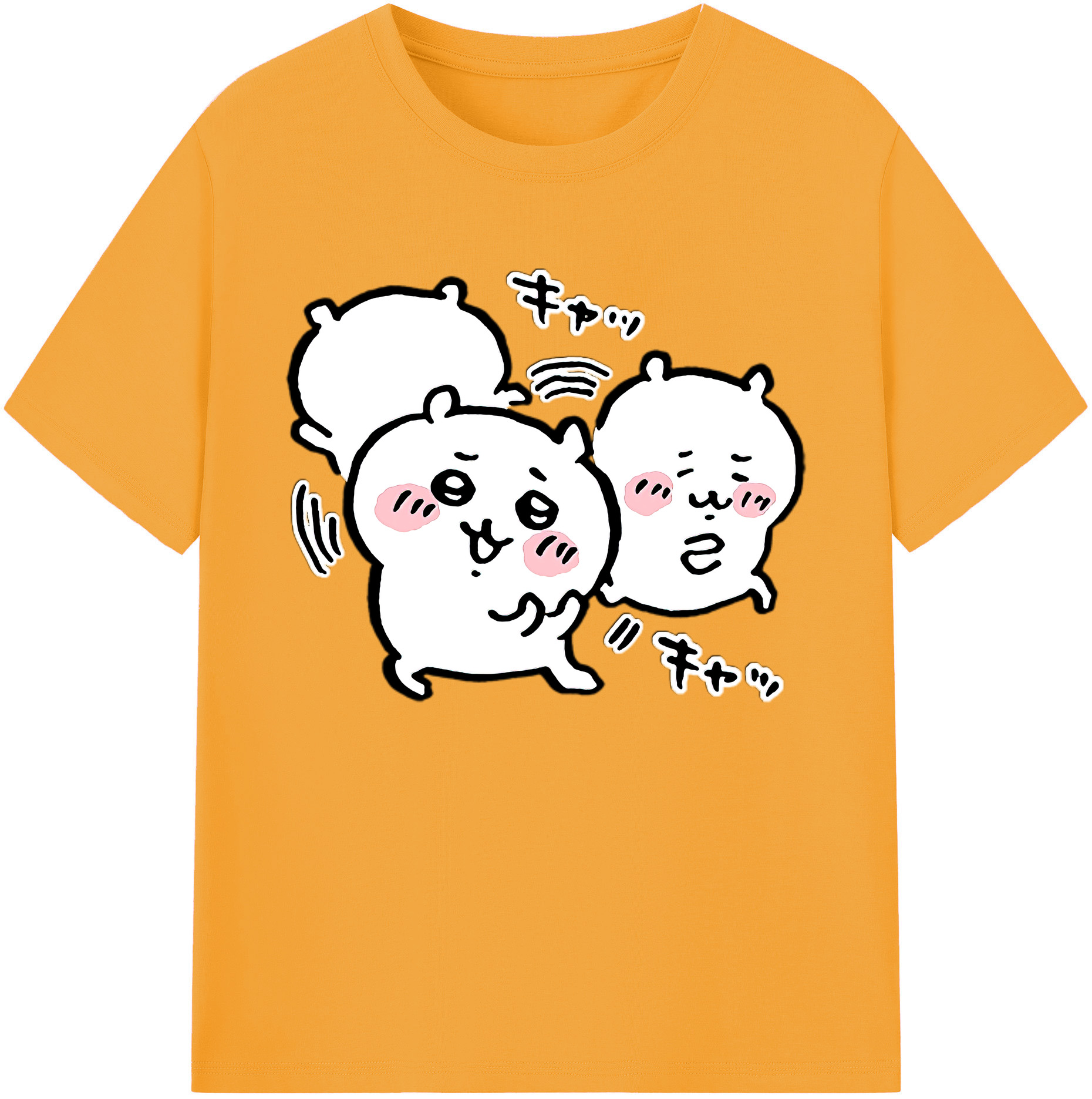 （画像用） ちいかわ ちいかわ Chii-kawa chiikawa 綿100％ メンズ半袖Tシャツ｜肌触りやわらか＆通気性