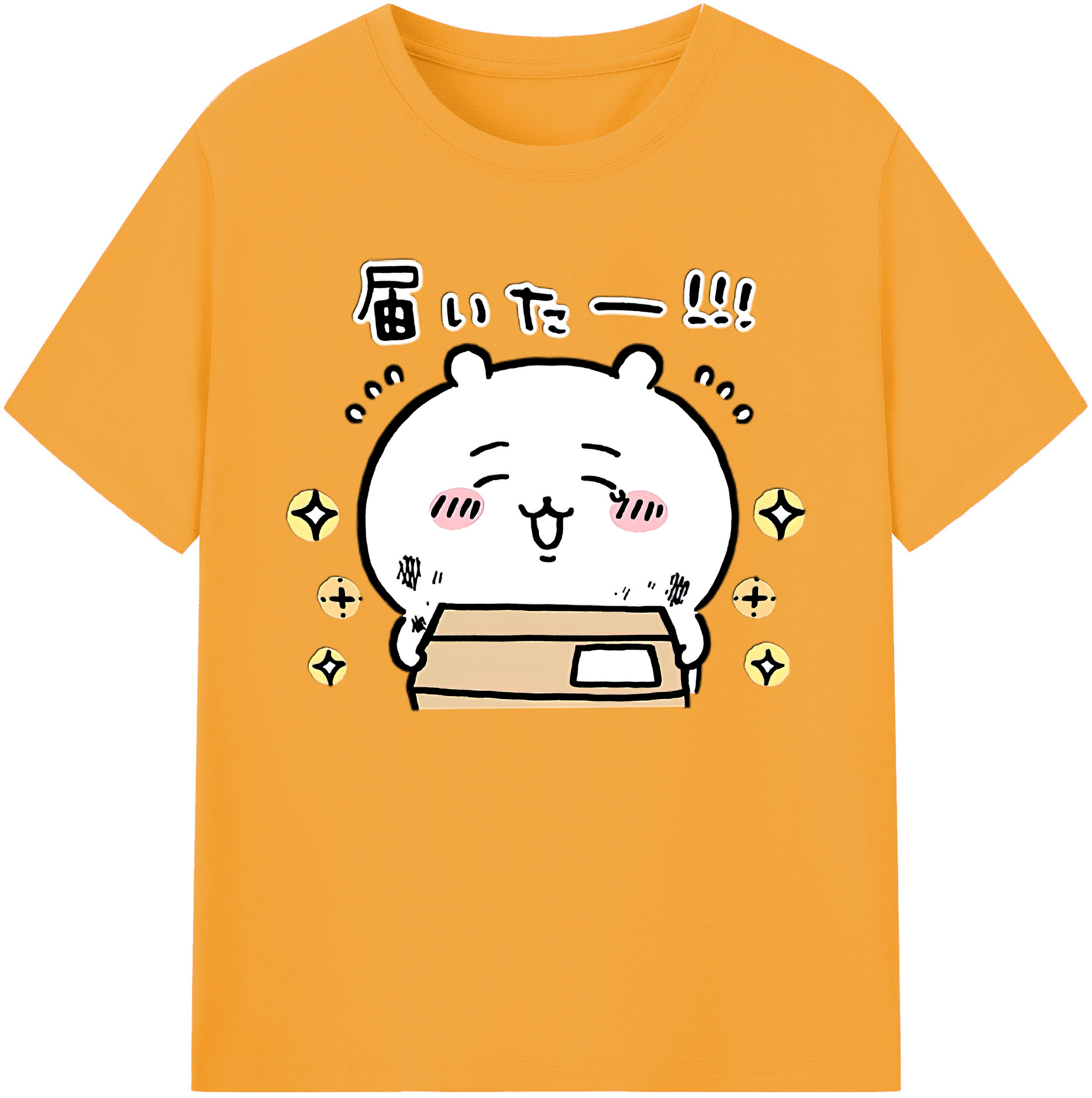 （画像用） ちいかわ ちいかわ Chii-kawa chiikawa 綿100％ メンズ半袖Tシャツ｜肌触りやわらか＆通気性