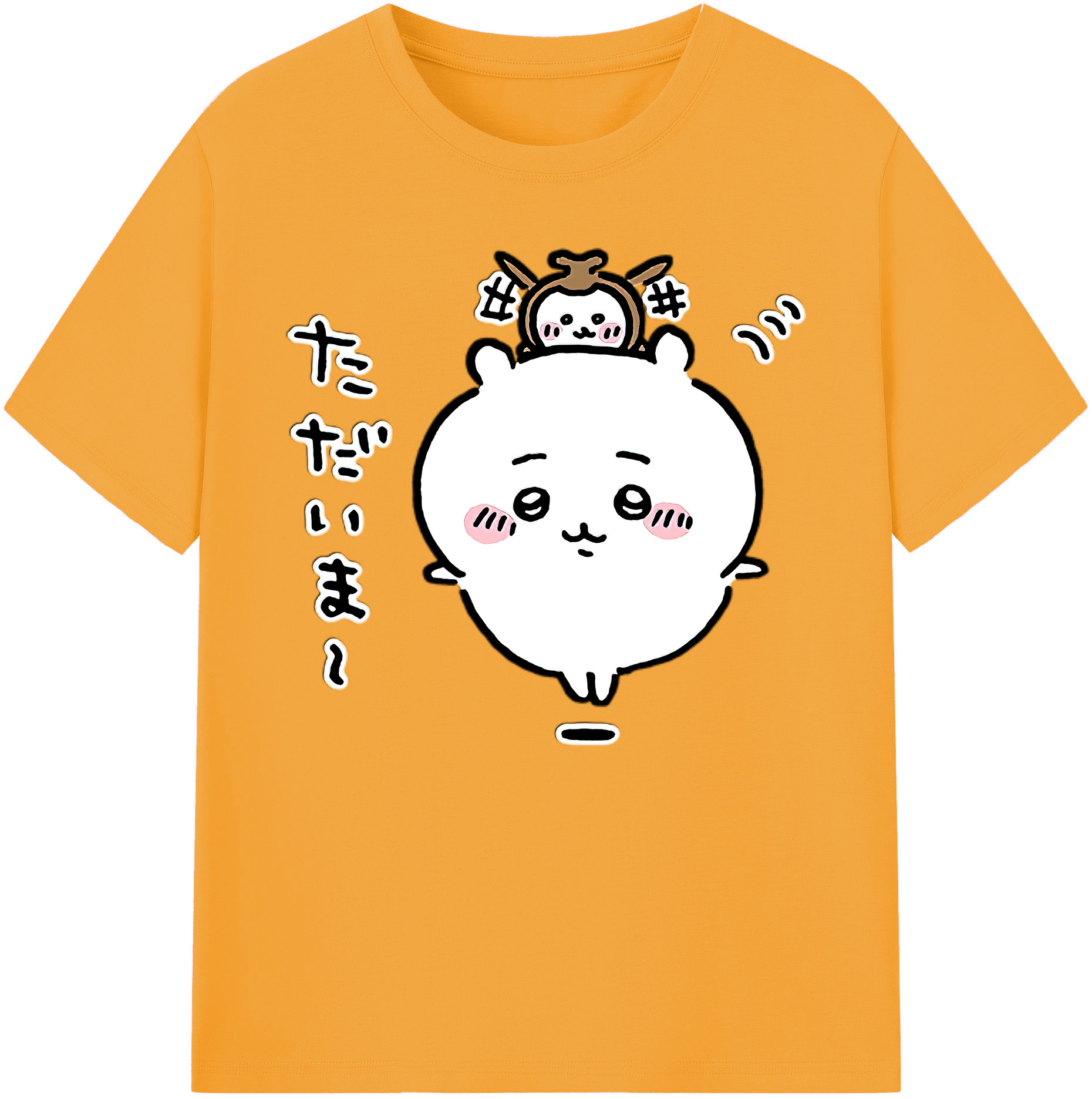 （画像用） ちいかわ ちいかわ Chii-kawa chiikawa 綿100％ メンズ半袖Tシャツ｜肌触りやわらか＆通気性