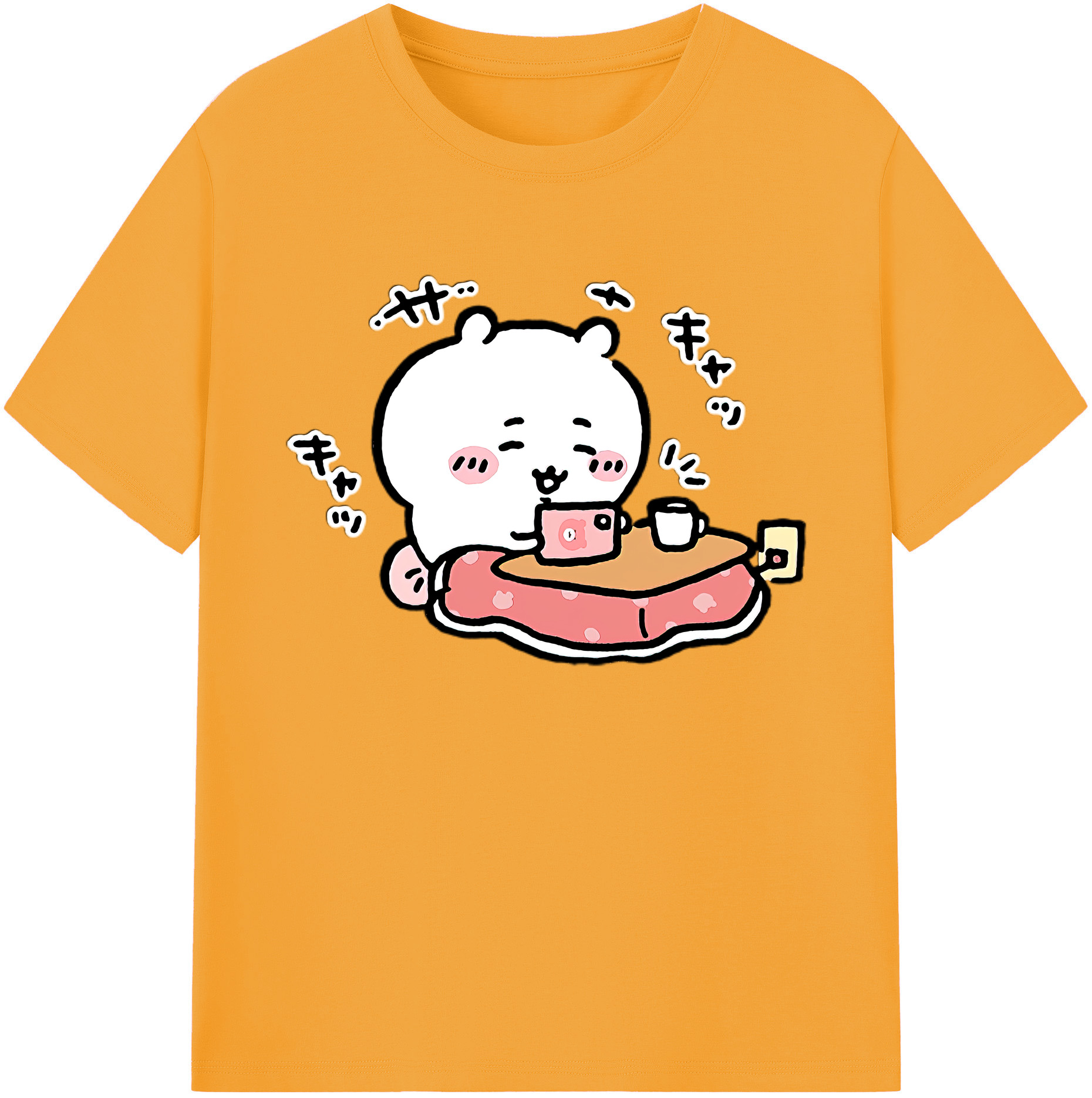 （画像用） ちいかわ ちいかわ Chii-kawa chiikawa 綿100％ メンズ半袖Tシャツ｜肌触りやわらか＆通気性