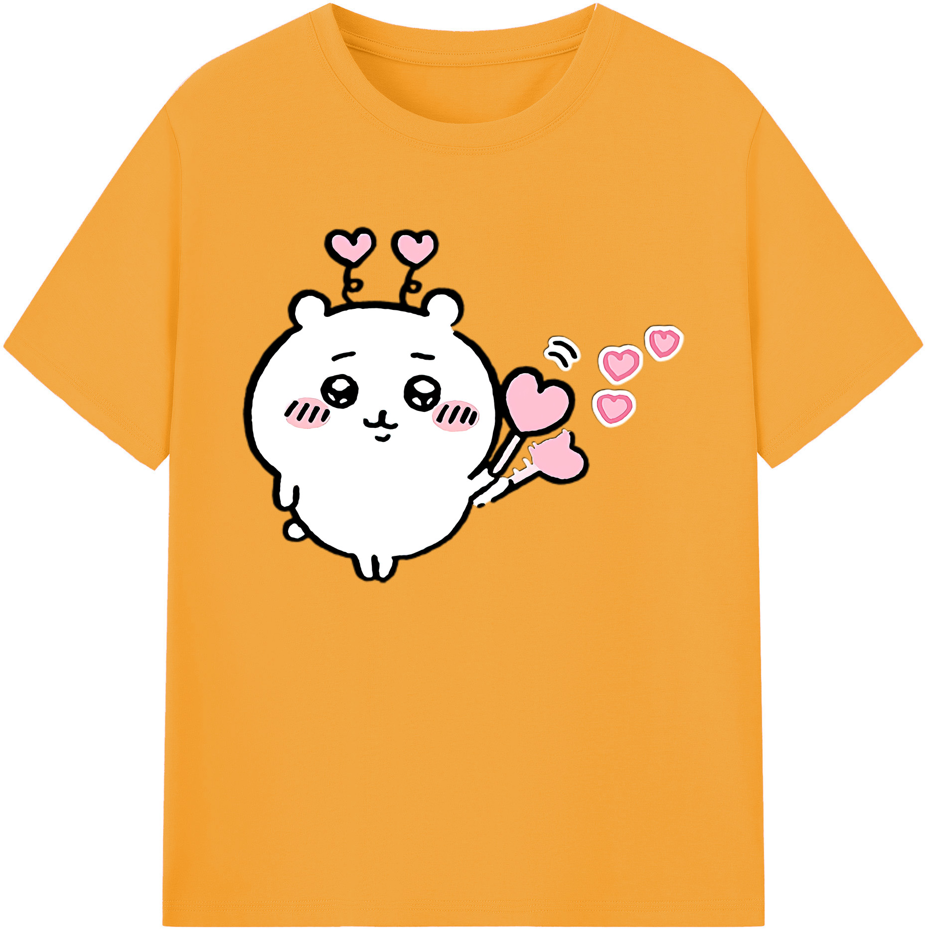 （画像用） ちいかわ ちいかわ Chii-kawa chiikawa 綿100％ メンズ半袖Tシャツ｜肌触りやわらか＆通気性