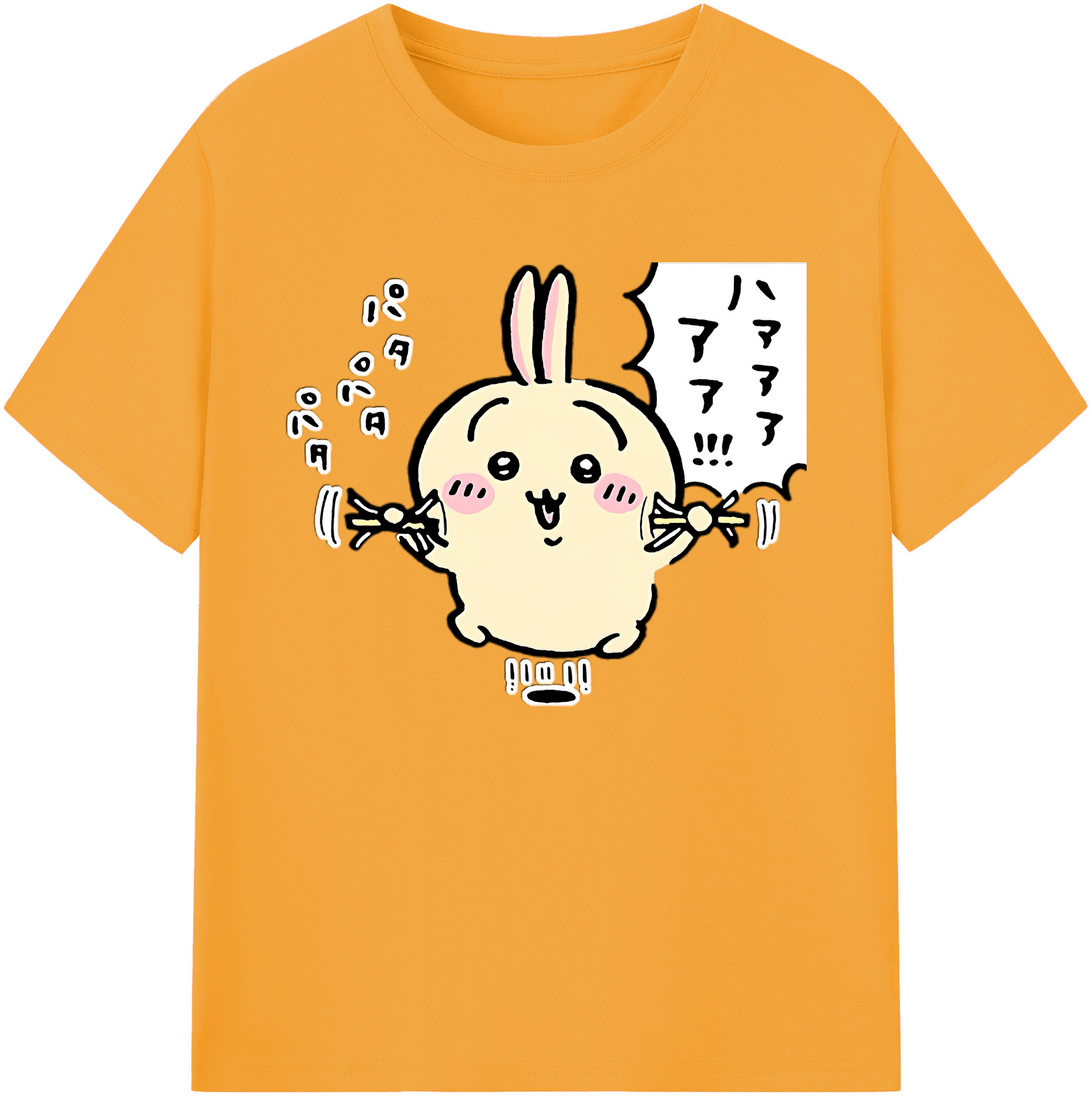 （画像用） ちいかわ うさぎ Chii-kawa usagi 綿100％ メンズ半袖Tシャツ｜肌触りやわらか＆通気性