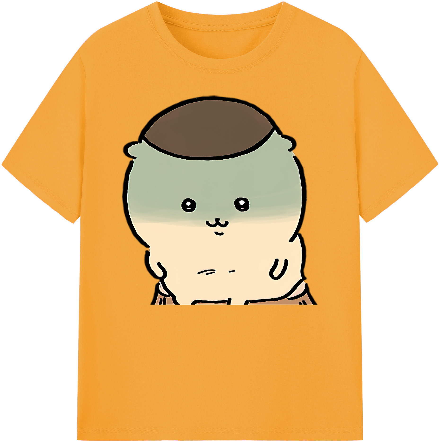 （画像用） ちいかわ くりまんじゅう Chii-kawa kuri manjū 綿100％ メンズ半袖Tシャツ｜肌触りやわらか＆通気性