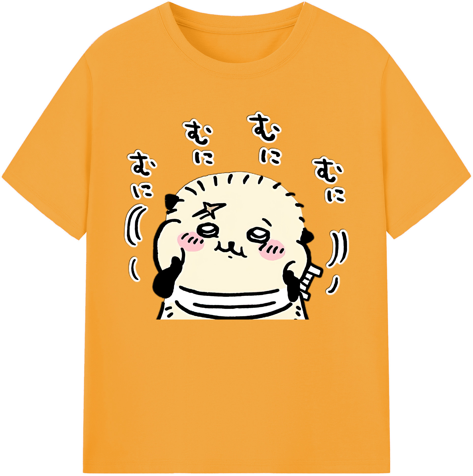 （画像用） ちいかわ ラッコ Chii-kawa Sea otter 綿100％ メンズ半袖Tシャツ｜肌触りやわらか＆通気性