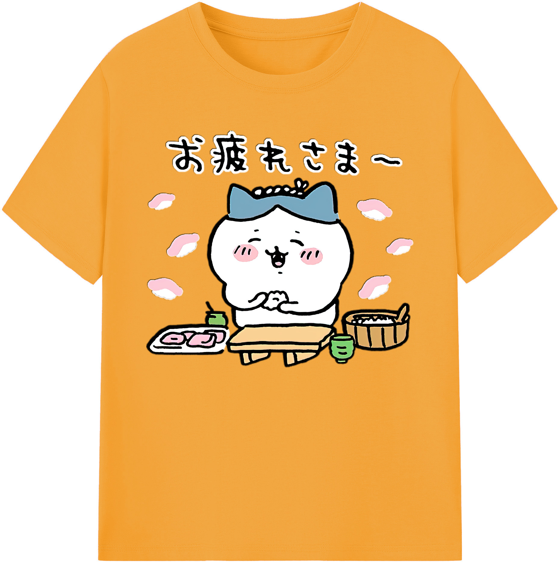 （画像用） ちいかわ ハチワレ Chii-kawa hachiware 綿100％ メンズ半袖Tシャツ｜肌触りやわらか＆通気性