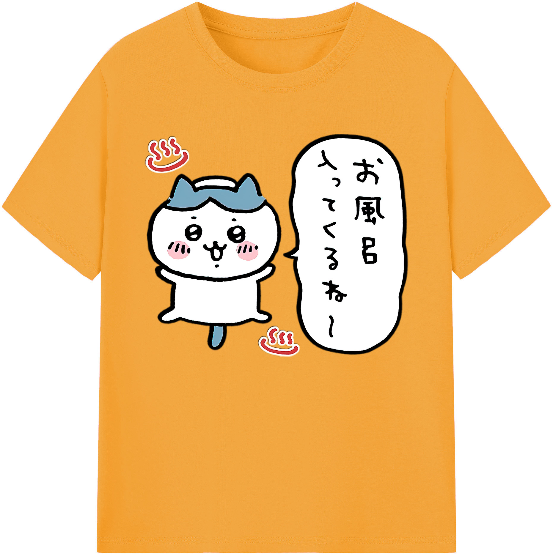 （画像用） ちいかわ ハチワレ Chii-kawa hachiware 綿100％ メンズ半袖Tシャツ｜肌触りやわらか＆通気性