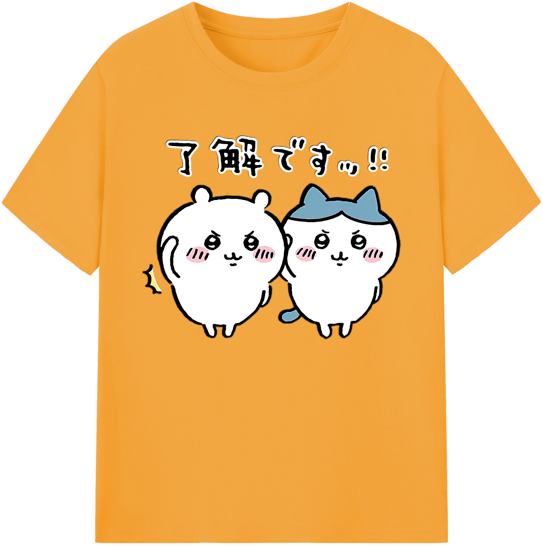（画像用） ちいかわ ハチワレ Chii-kawa hachiware 綿100％ メンズ半袖Tシャツ｜肌触りやわらか＆通気性
